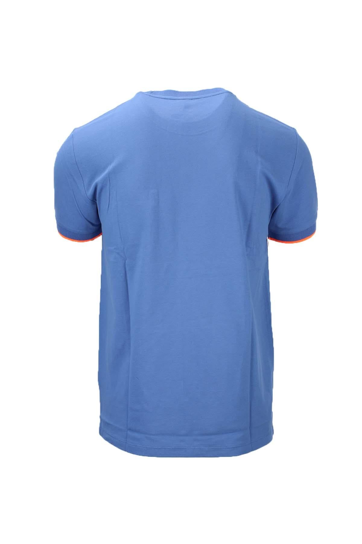 T-Shirt con taschino in cotone piquet dettagli fluo