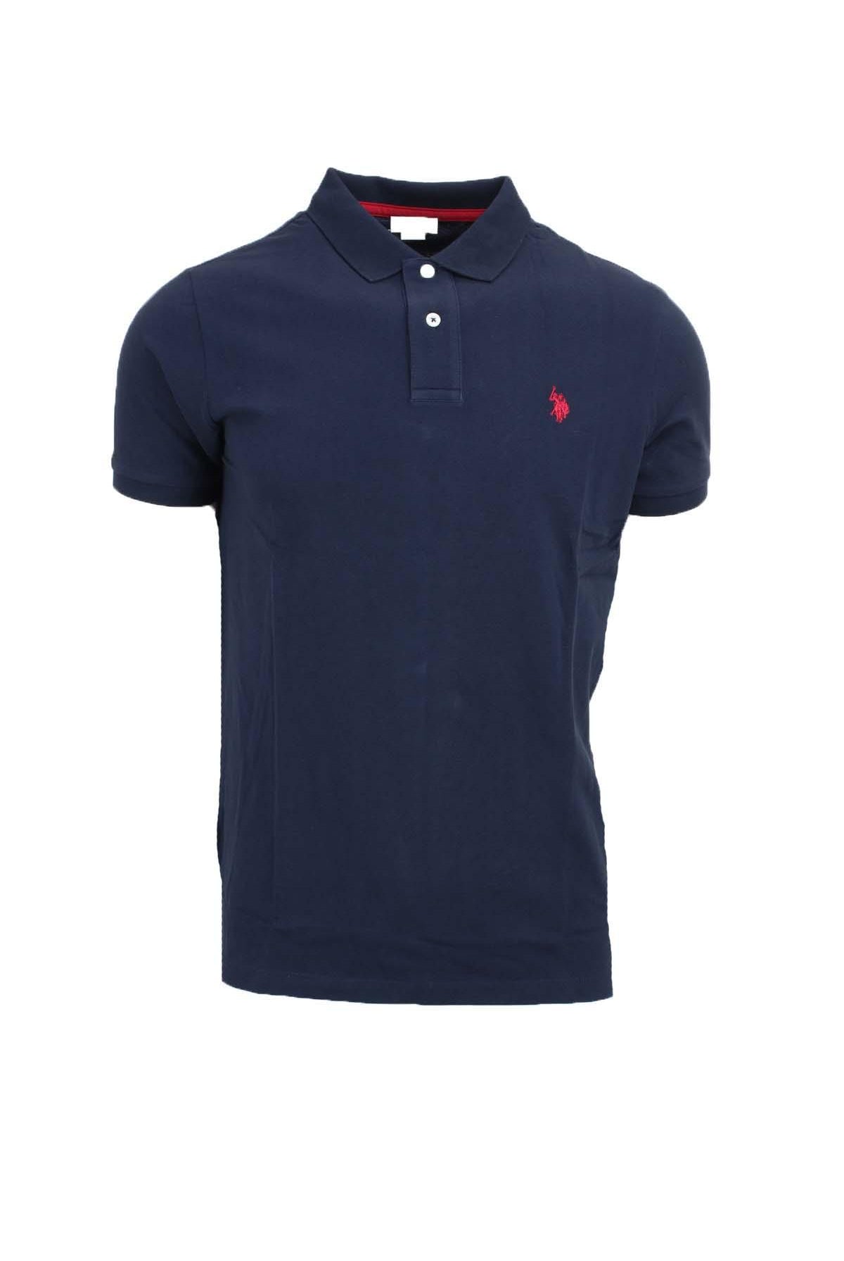 Polo mezza manica tinta unita con logo
