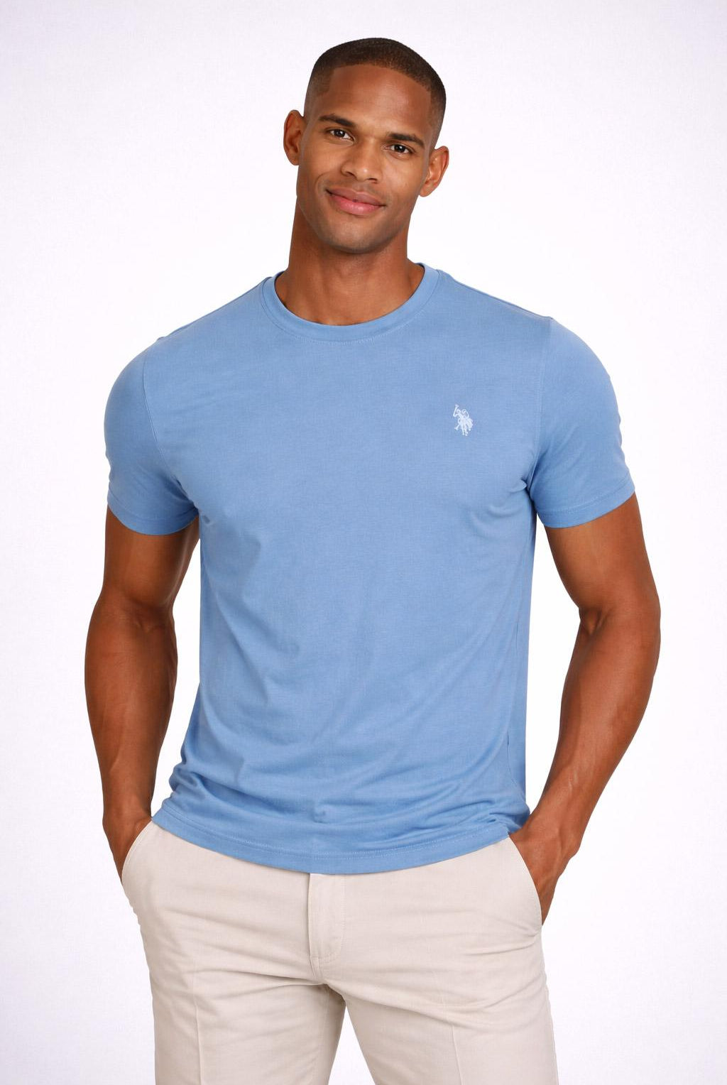 T-Shirt Uomo Cotone con logo ricamato