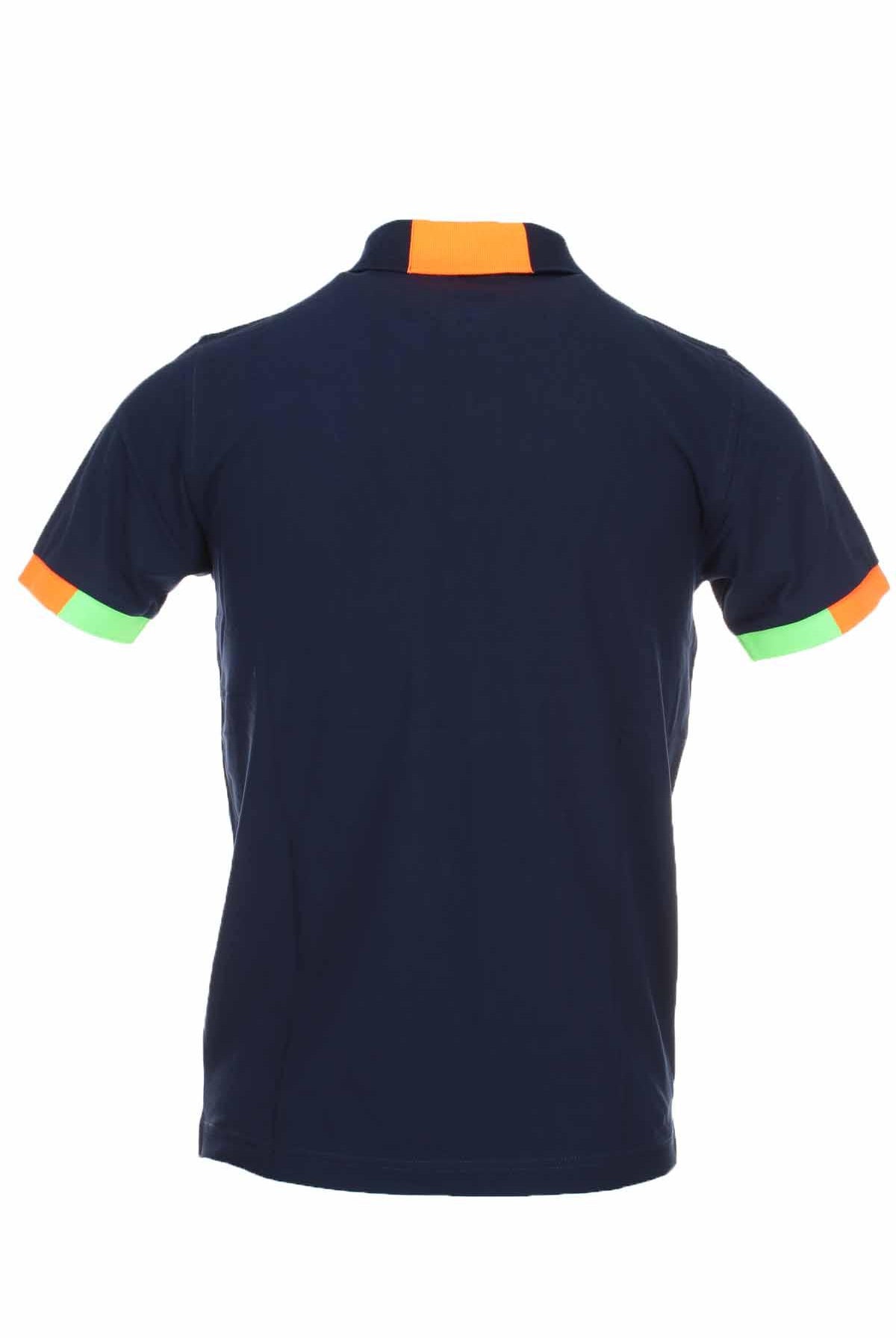 Polo mezza manica piquet bordi fluo
