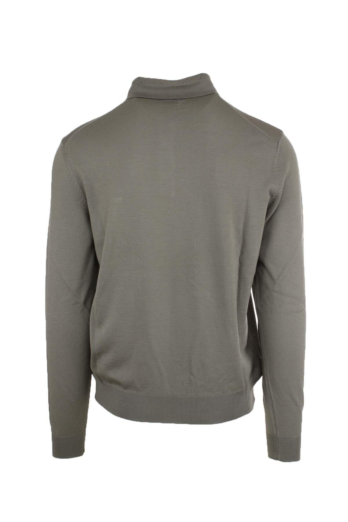 Polo manica lunga in lana merinos