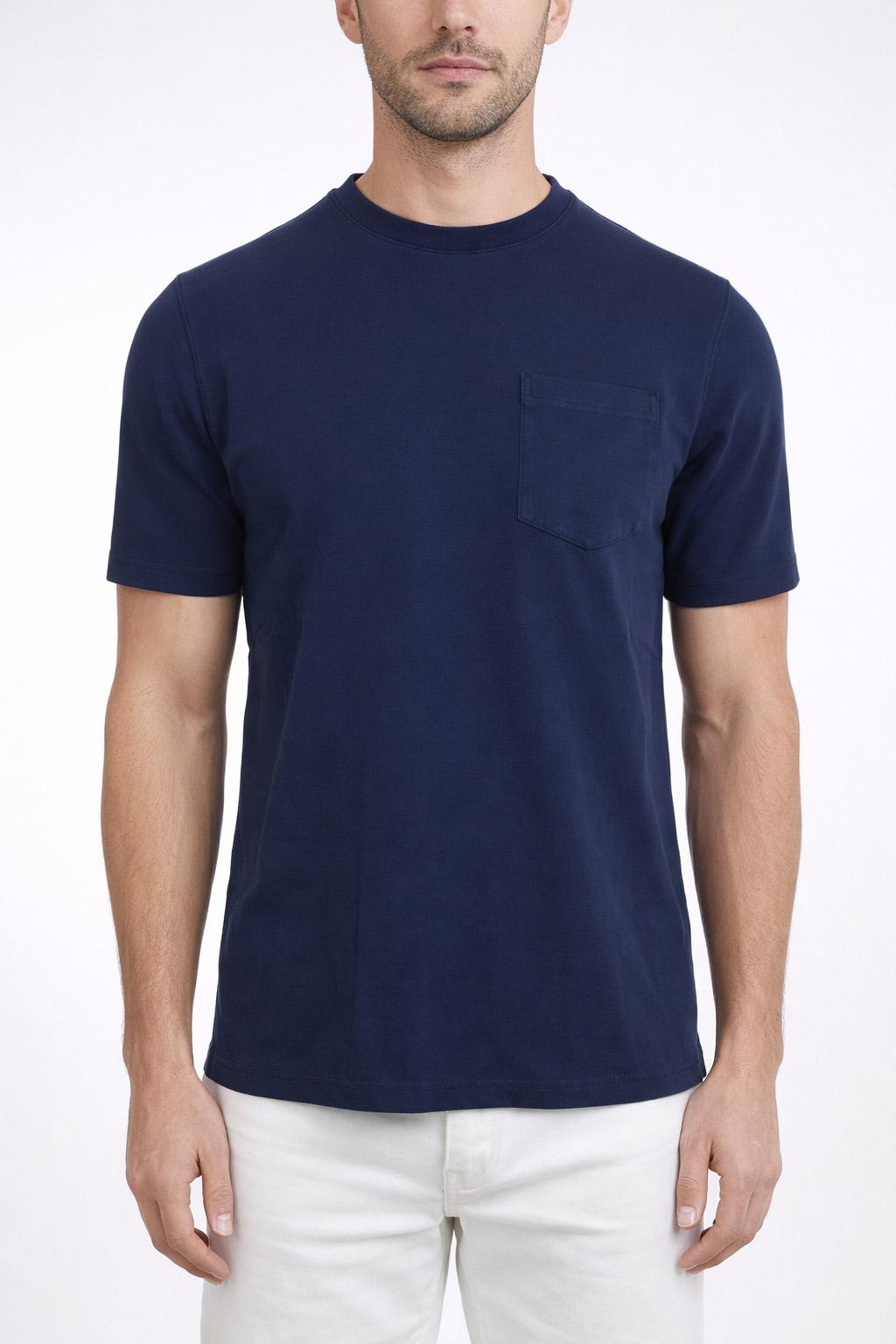 T-Shirt Uomo Piquet Cotone Stretch Taschino