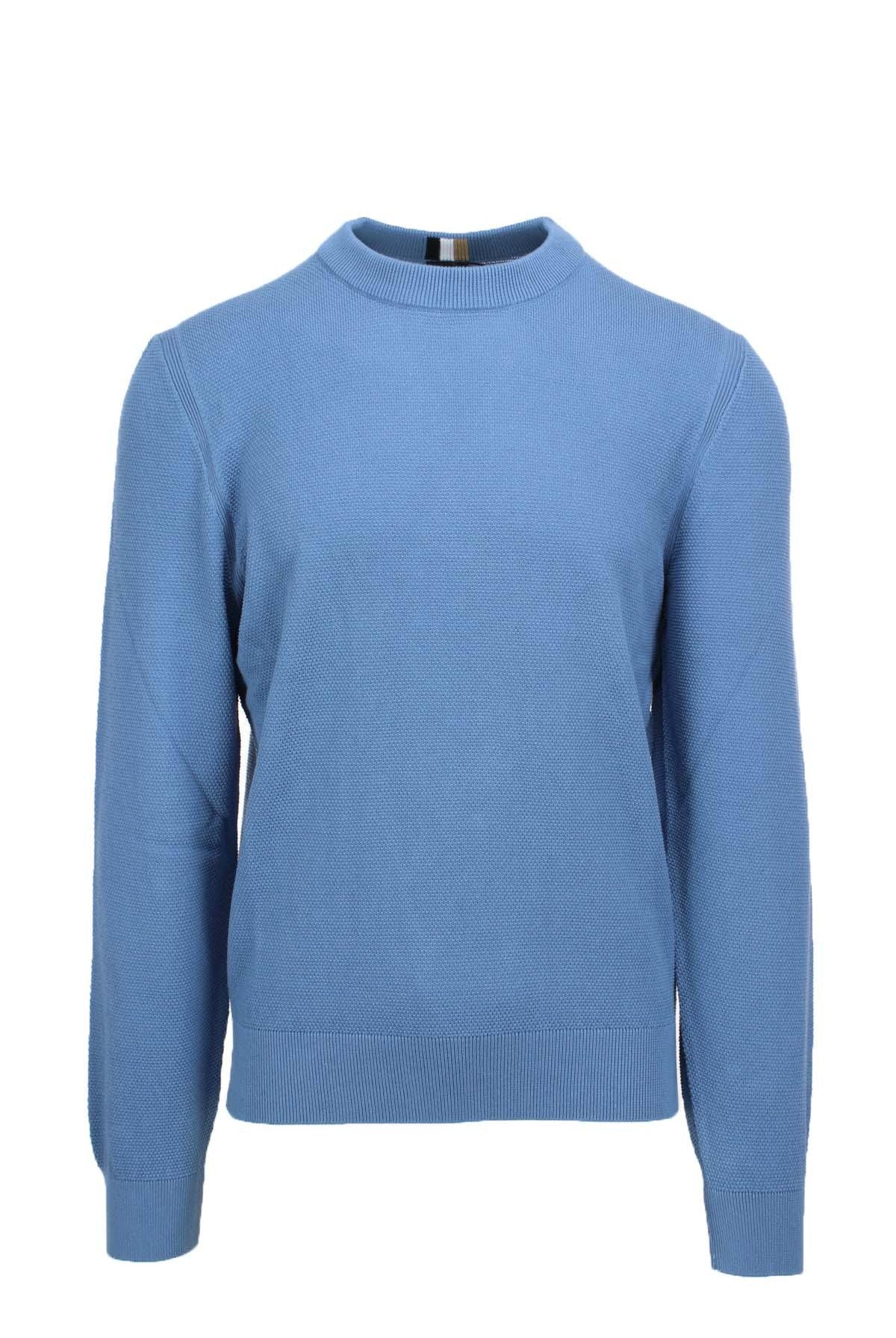 Maglione in cotone lavorato grana riso