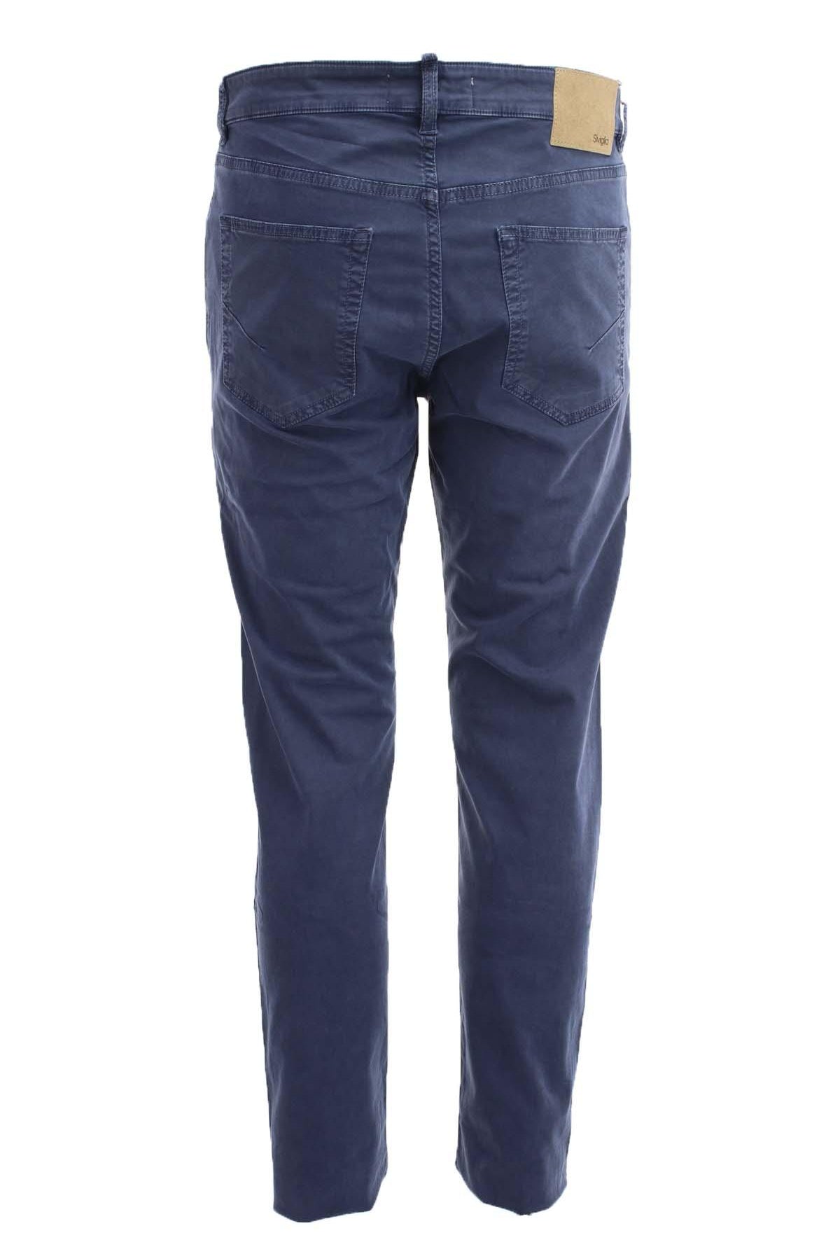 Pantalone in raso cotone 5 tasche