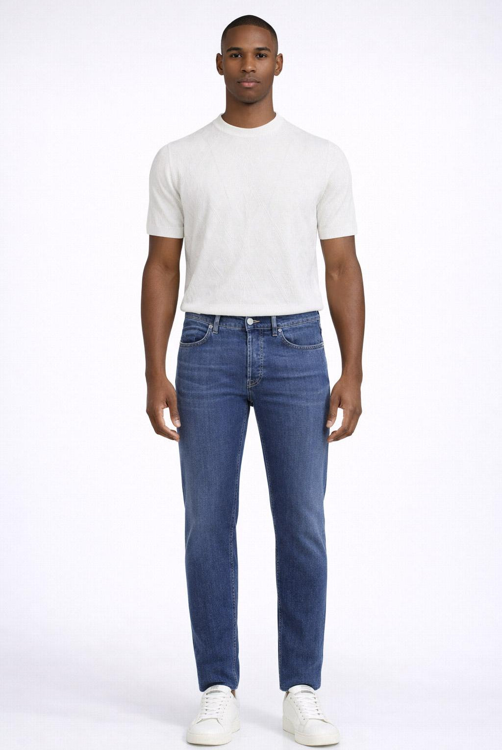 Jeans Uomo 5 Tasche Denim Stretch