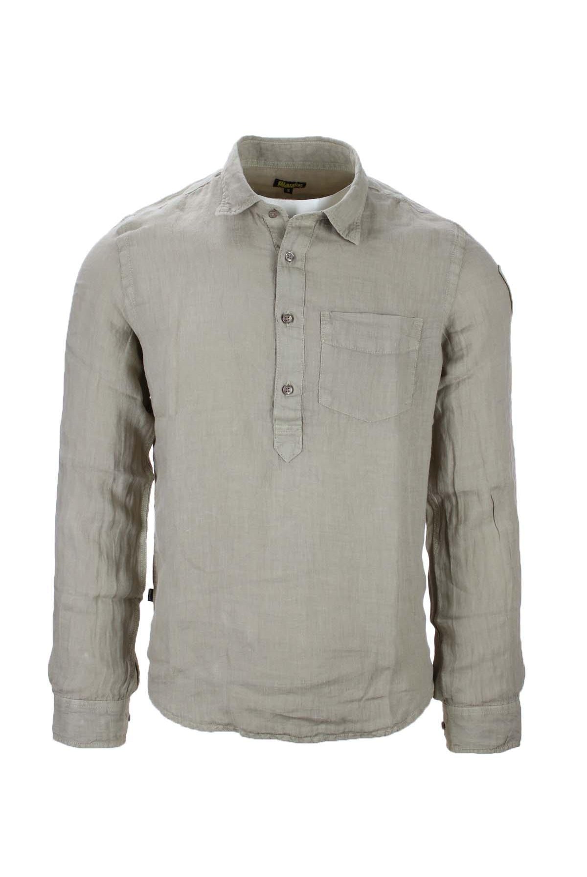 Camicia serafino in lino