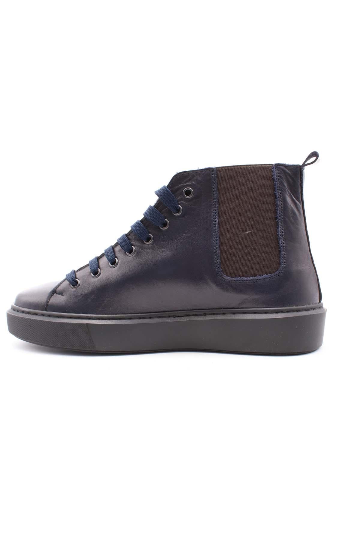 Scarpe stringate alte in pelle