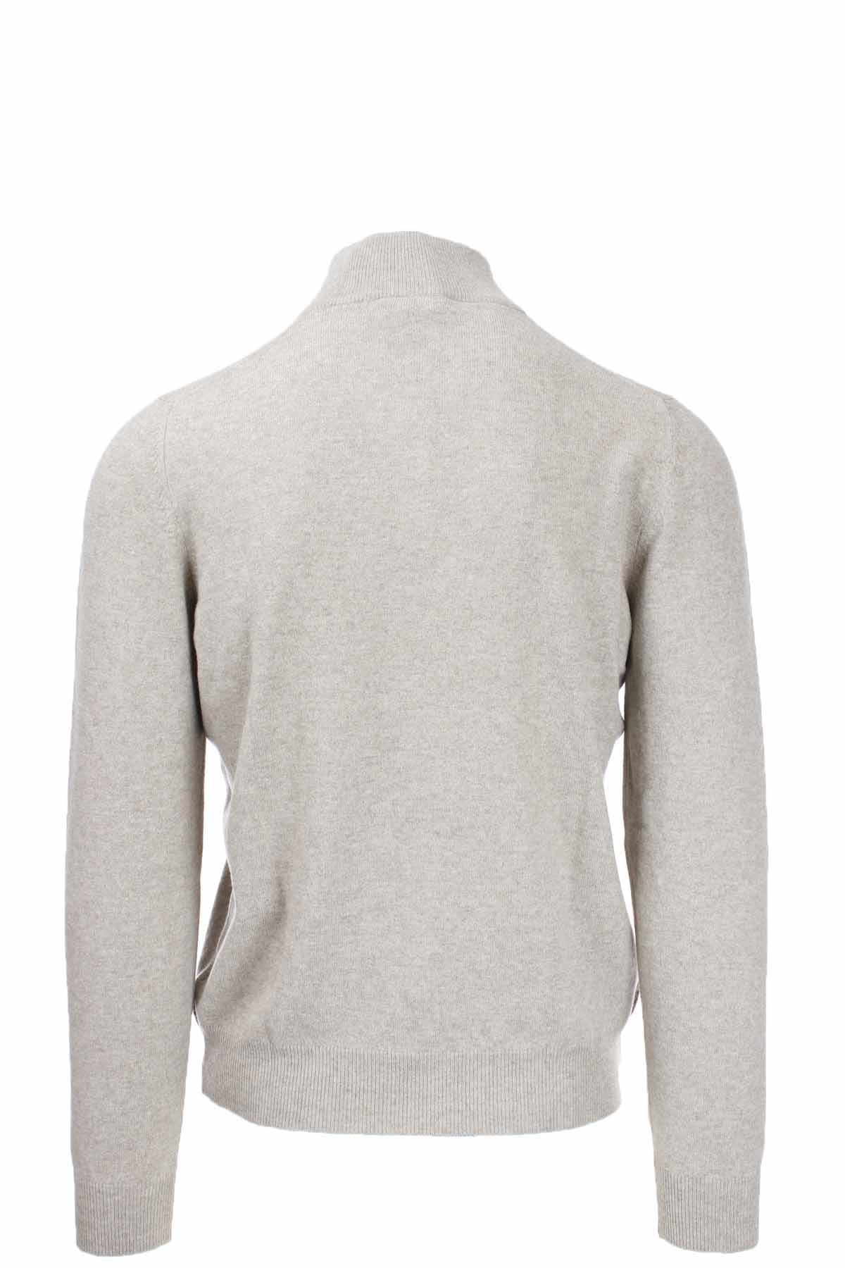 Maglia lupo con bottoni in lana e cachemire