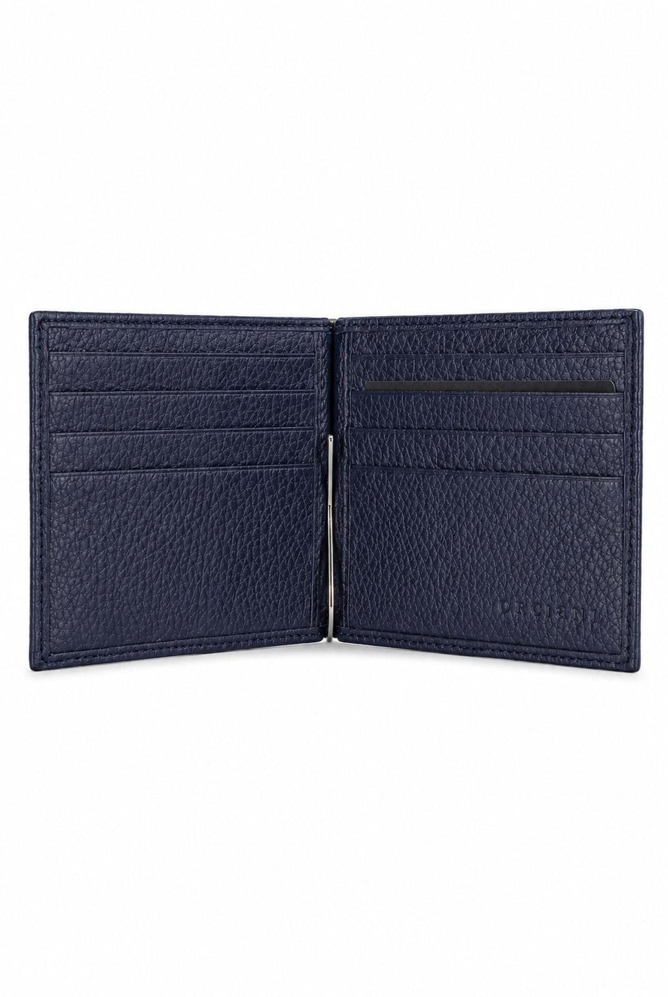 Portafoglio in pelle con clip ferma-banconote