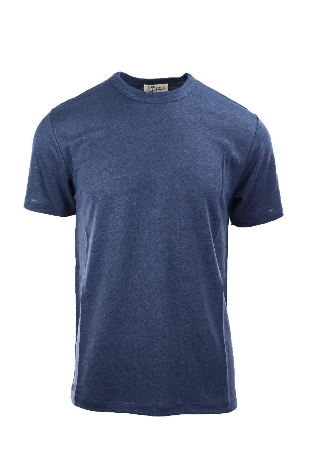 Tshirt mezza manica in lino Saint Barth MC2