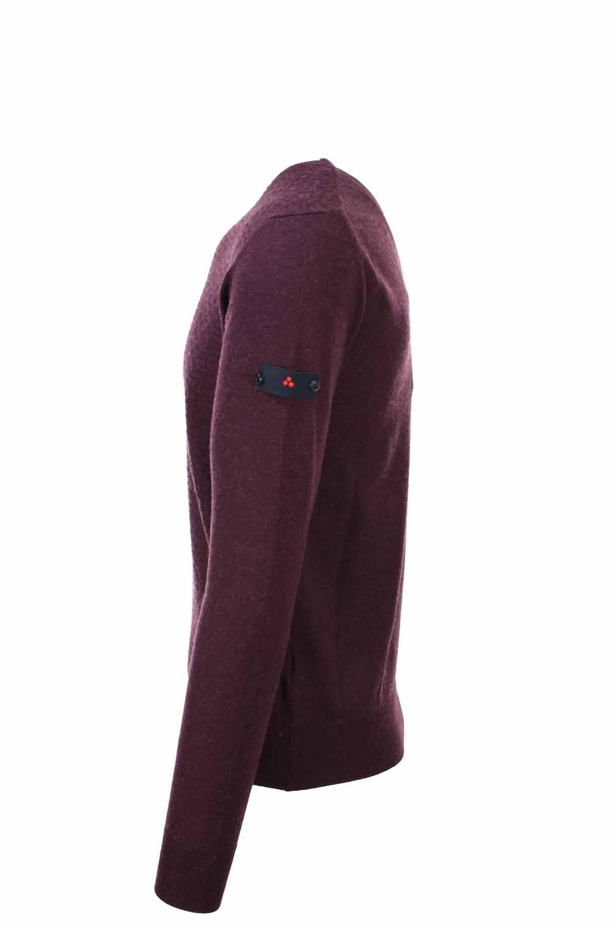 Maglia girocollo con intarsi