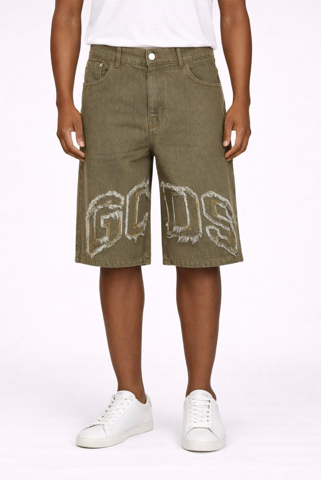 Bermuda Uomo Denim con Logo lounge frange