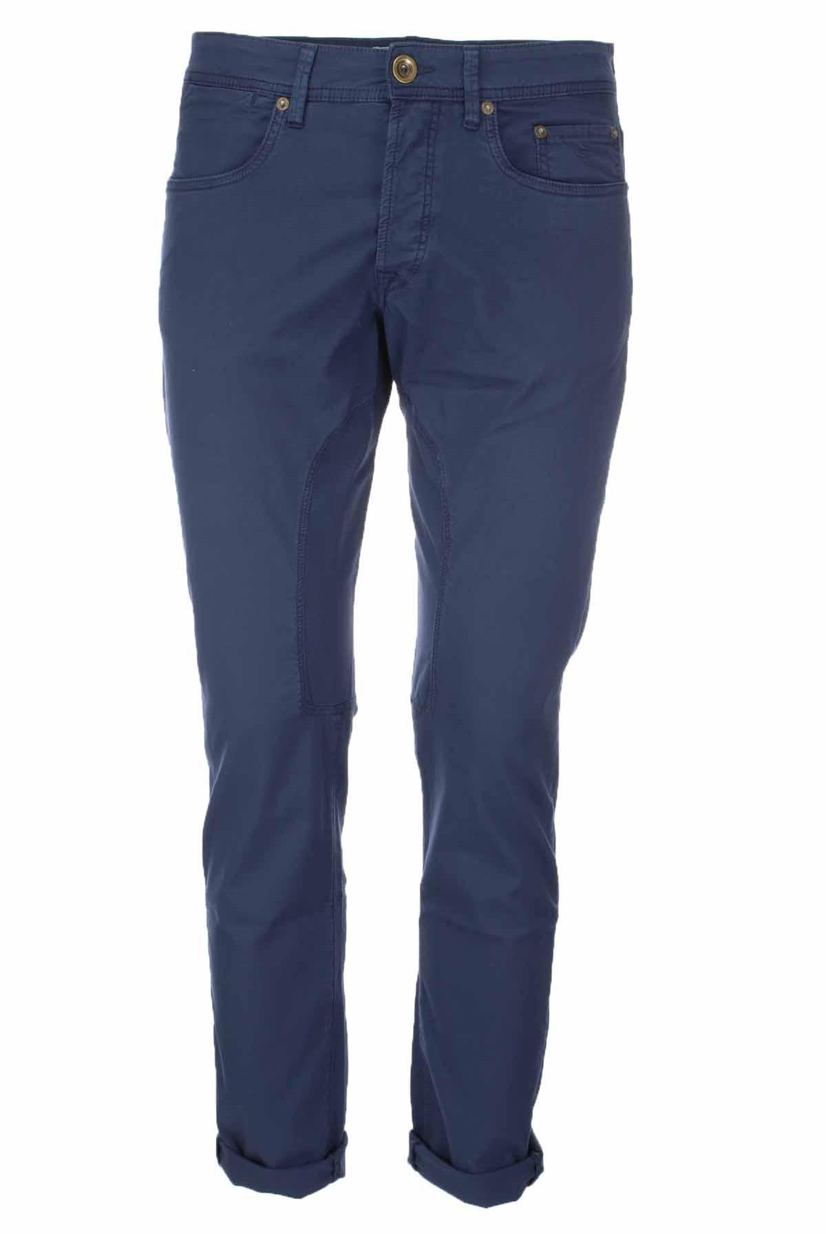 Pantalone cotone 5 tasche con toppe