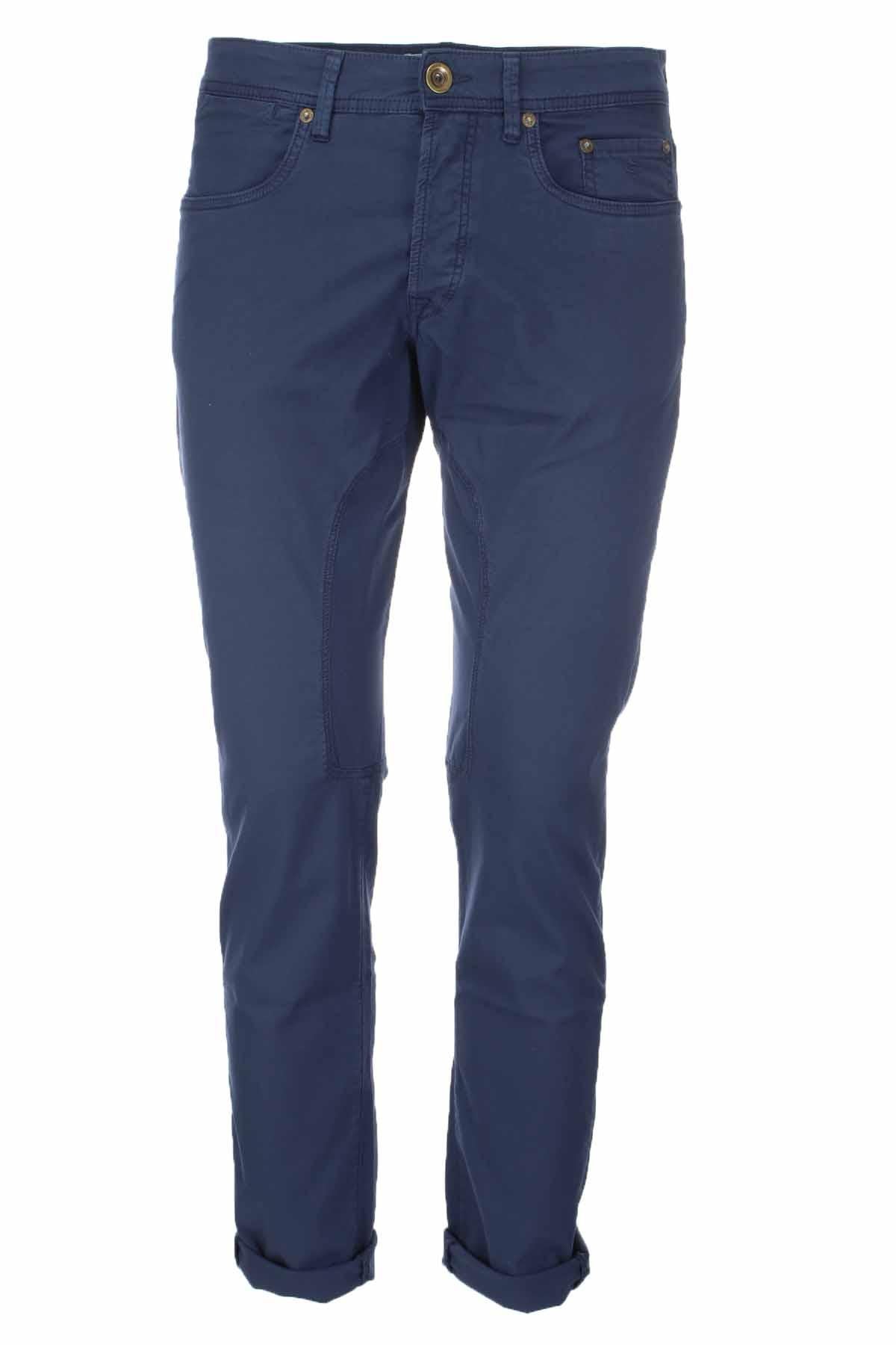 Pantalone cotone 5 tasche con toppe