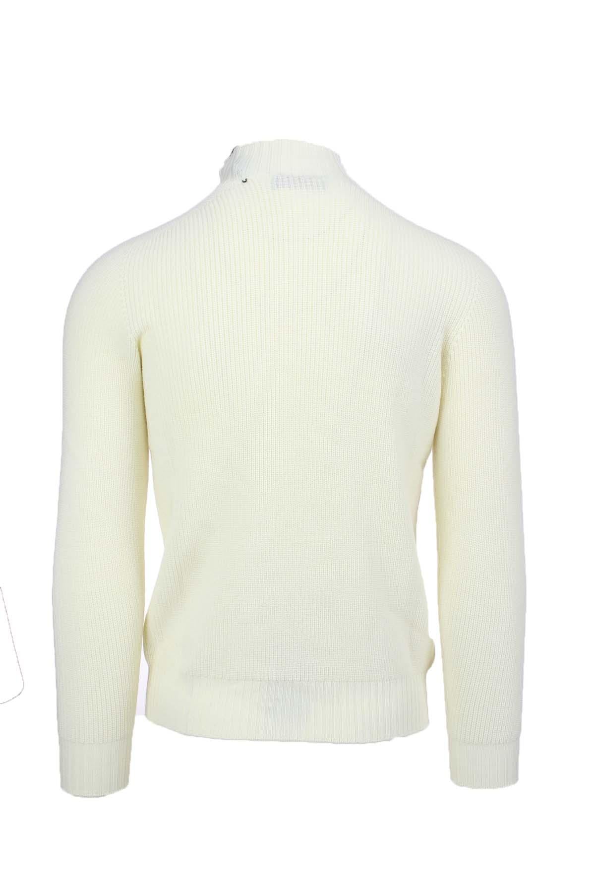 Maglia lupo in lana a coste inglese