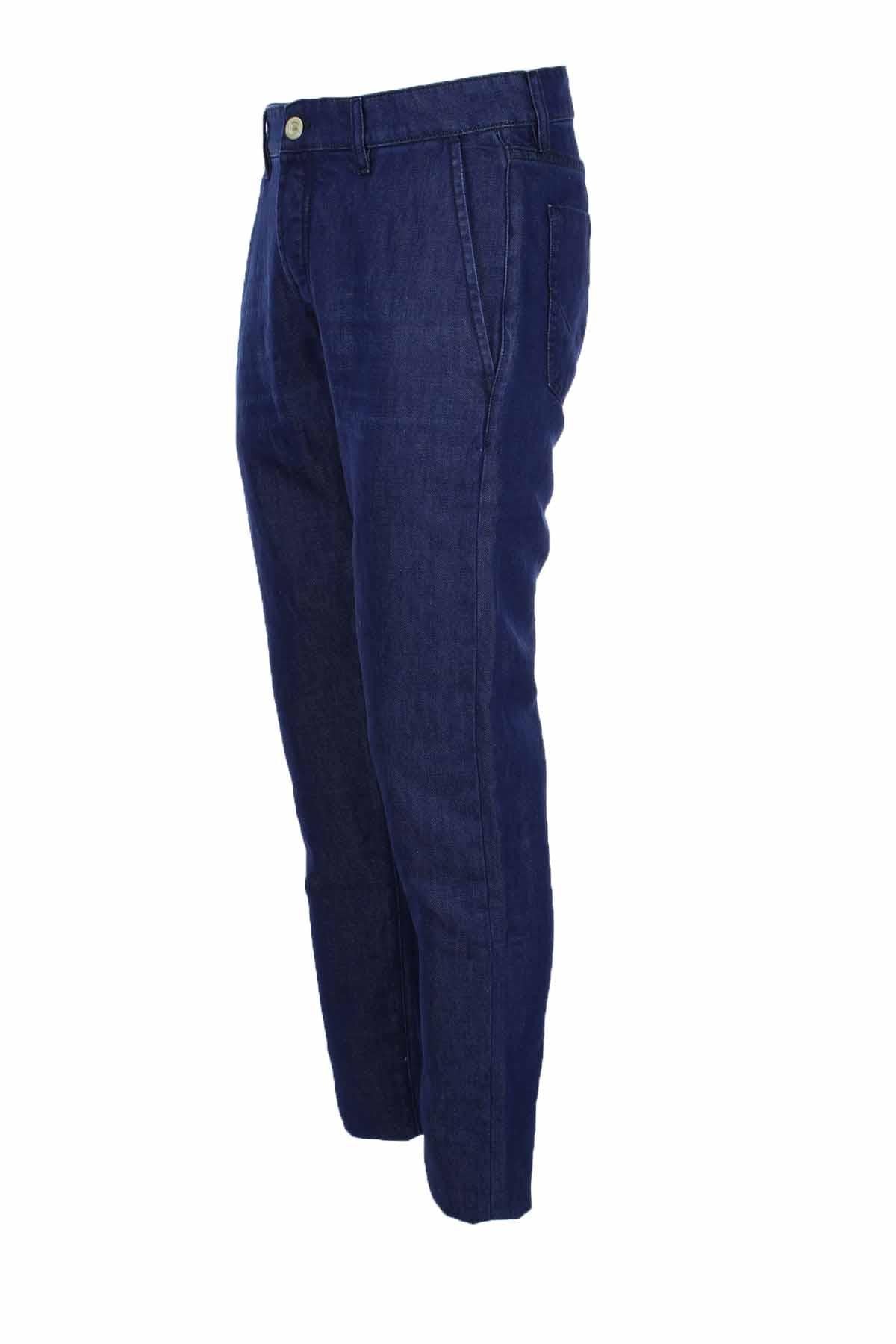 Pantalone tasche america cotone e lino