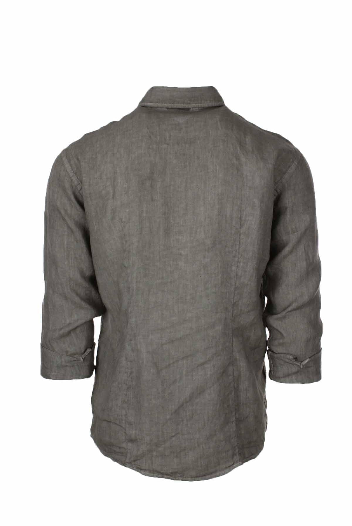 Camicia manica lunga lino lavato