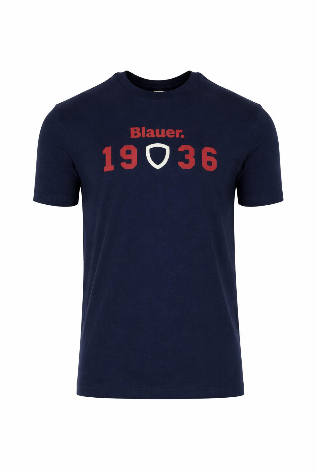 Tshirt Uomo in Cotone con Stampa Blauer 1936 CHAMBERLAN