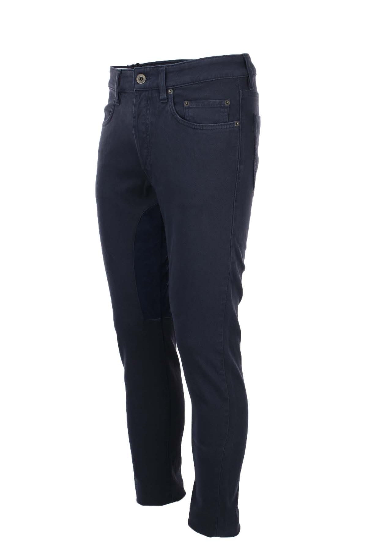 Pantalone con toppa in alcantara