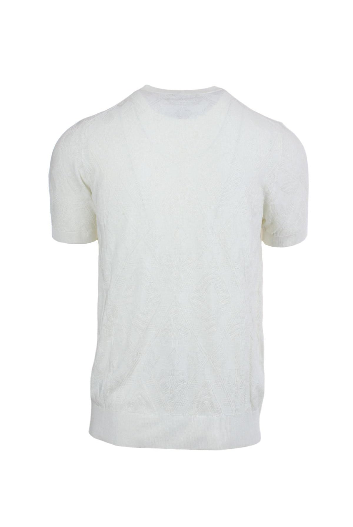 Maglia Uomo Filo Seta Cotone Intarsi