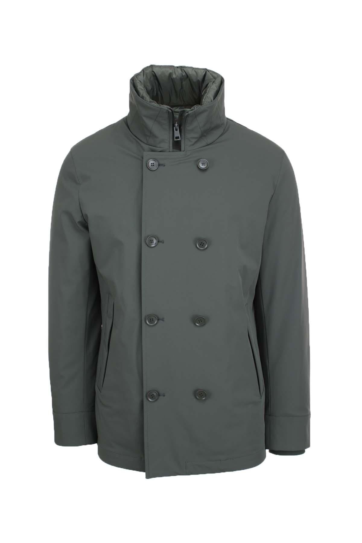 Giacca peacoat doppiopetto con pettorina Edmund