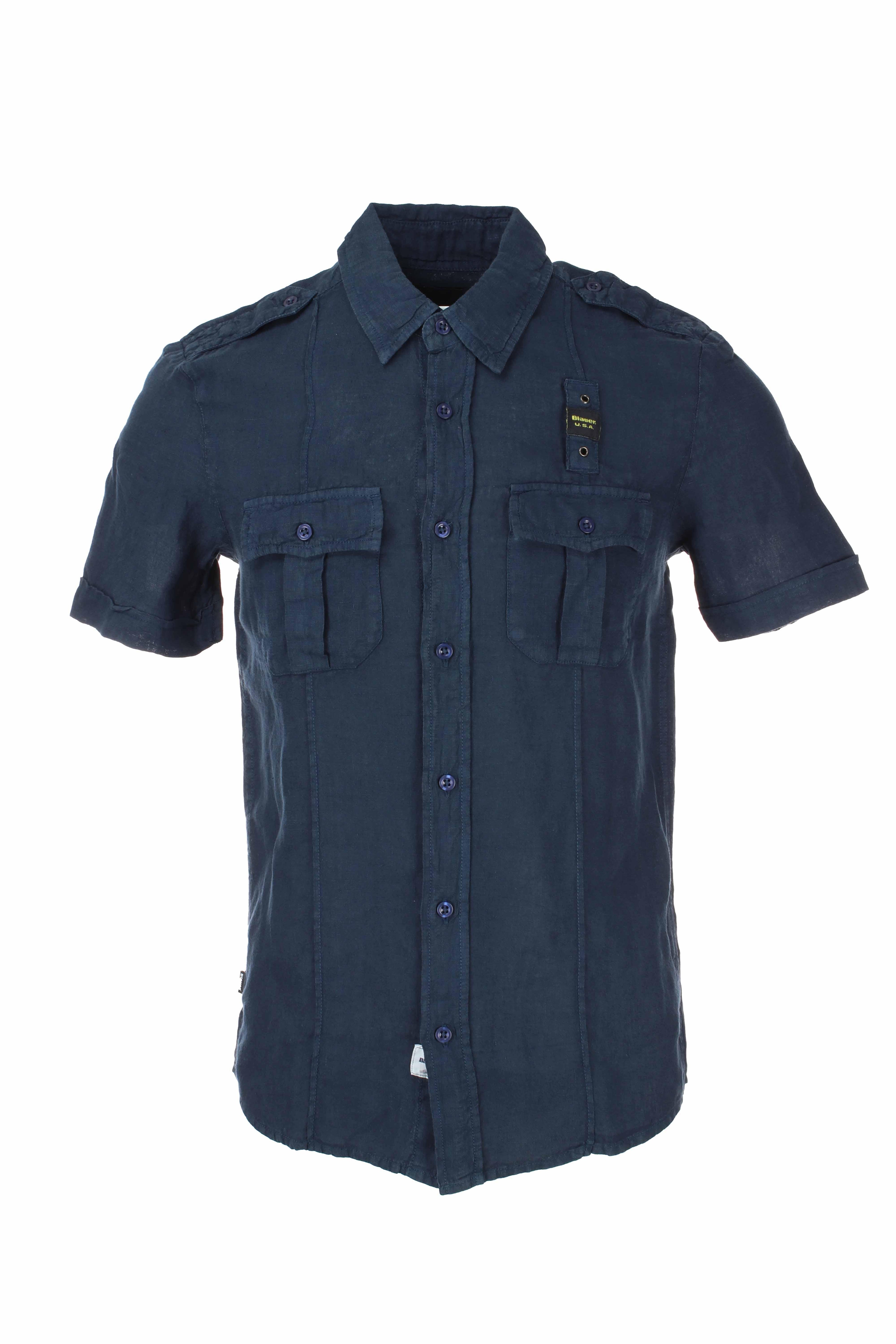 Camicia mezza manica lino