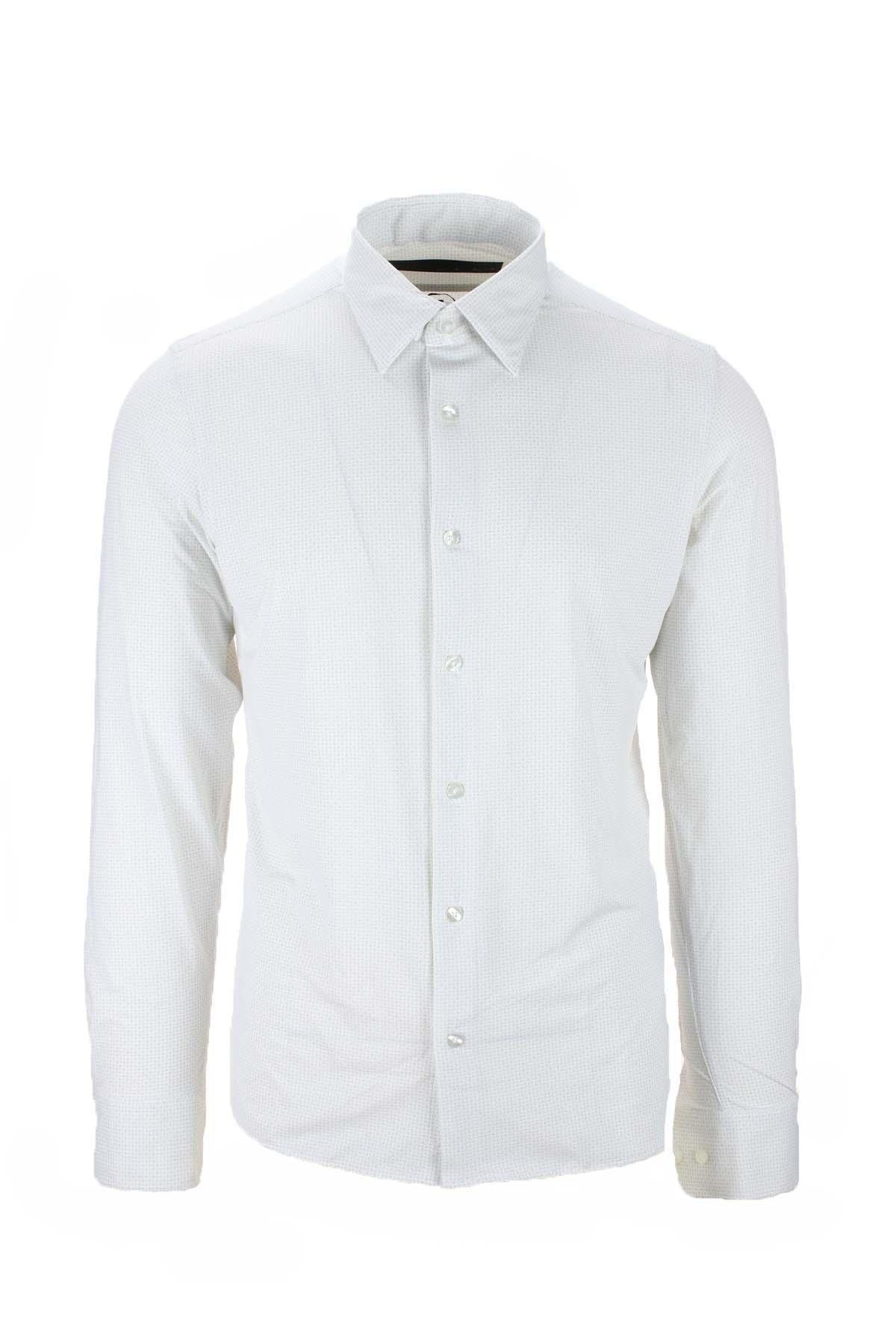Camicia in tessuto tecnico micro fantasia