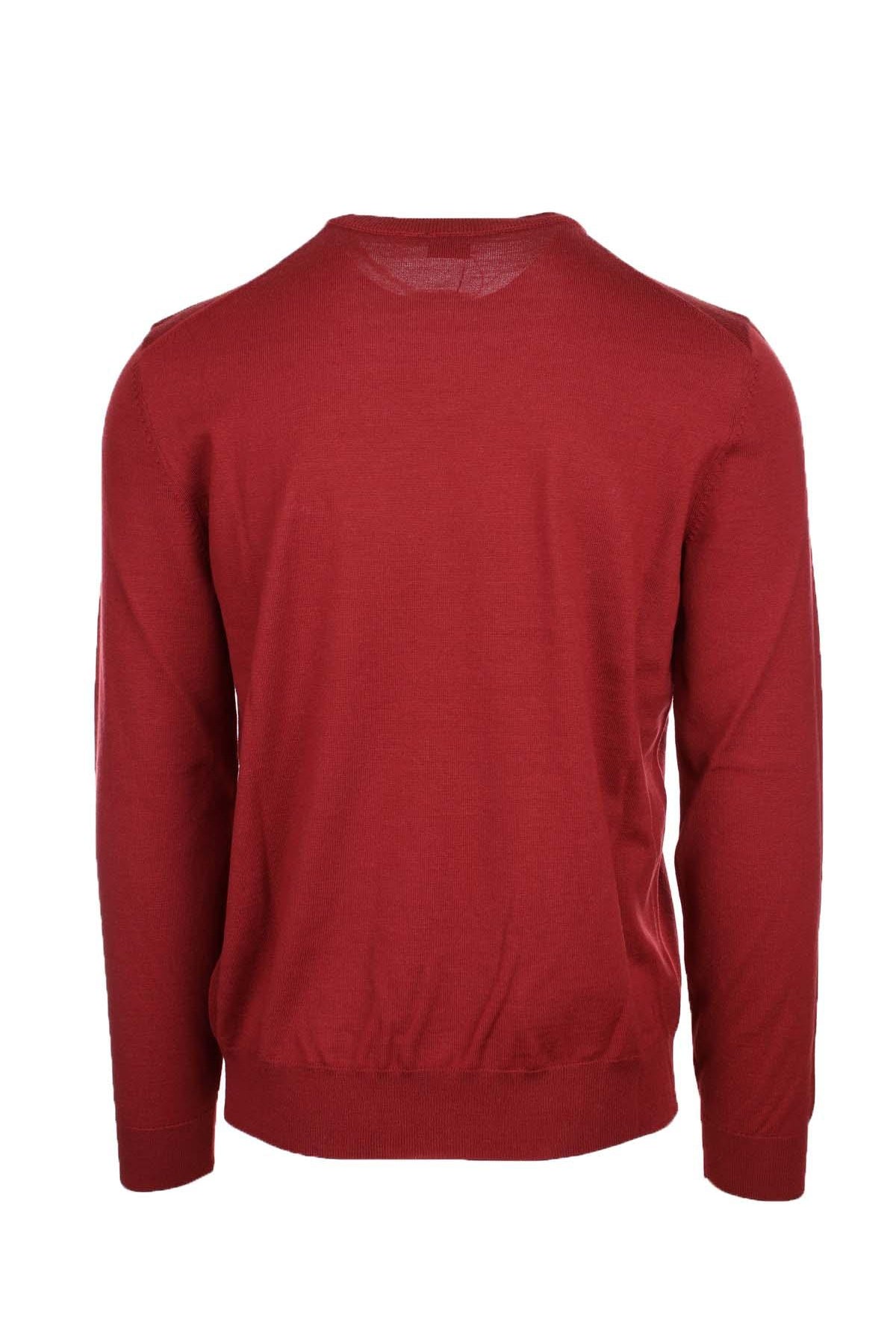 Maglia girocollo in lana con logo BOSS