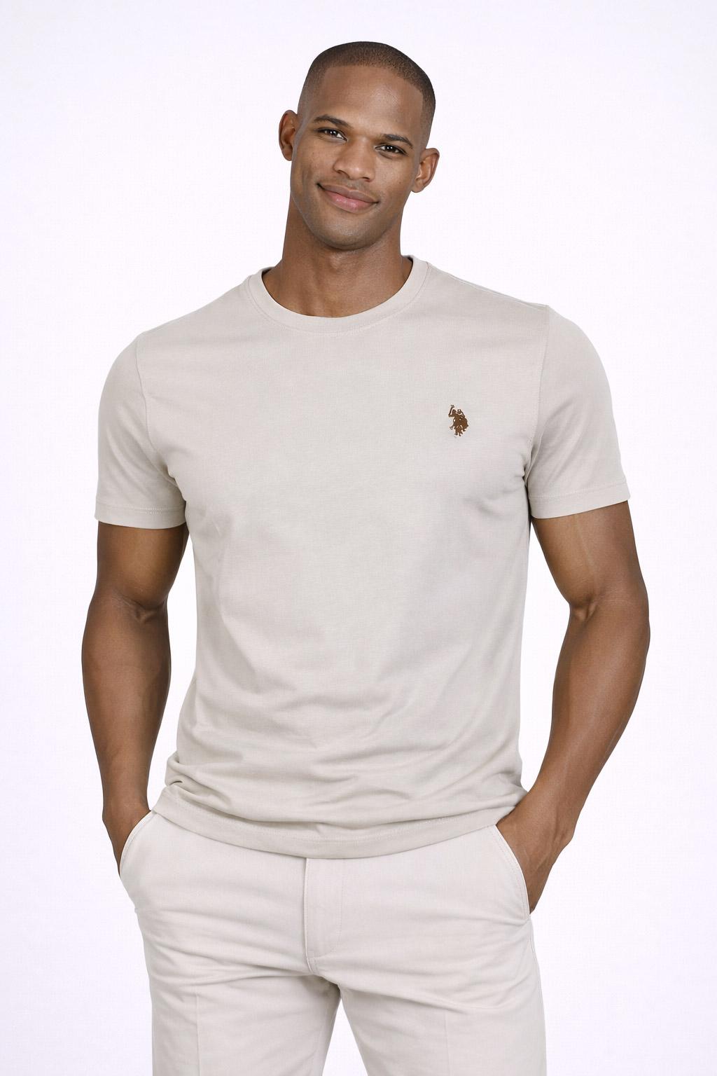 T-Shirt Uomo Cotone con logo ricamato