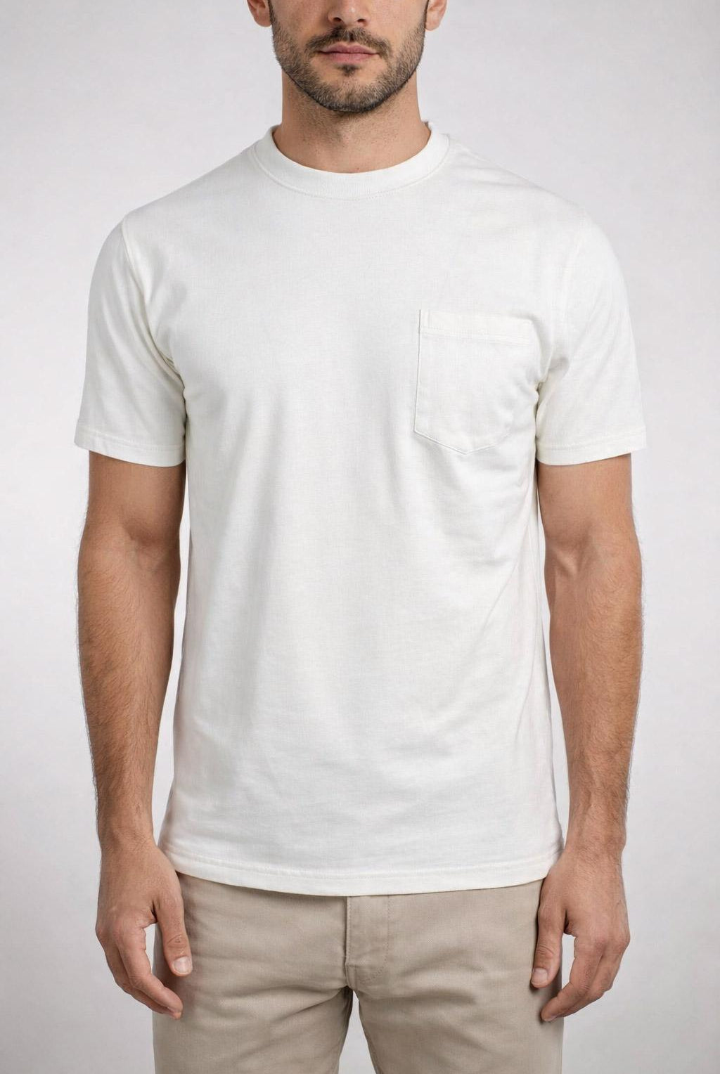 T-Shirt Uomo Piquet Cotone Stretch Taschino