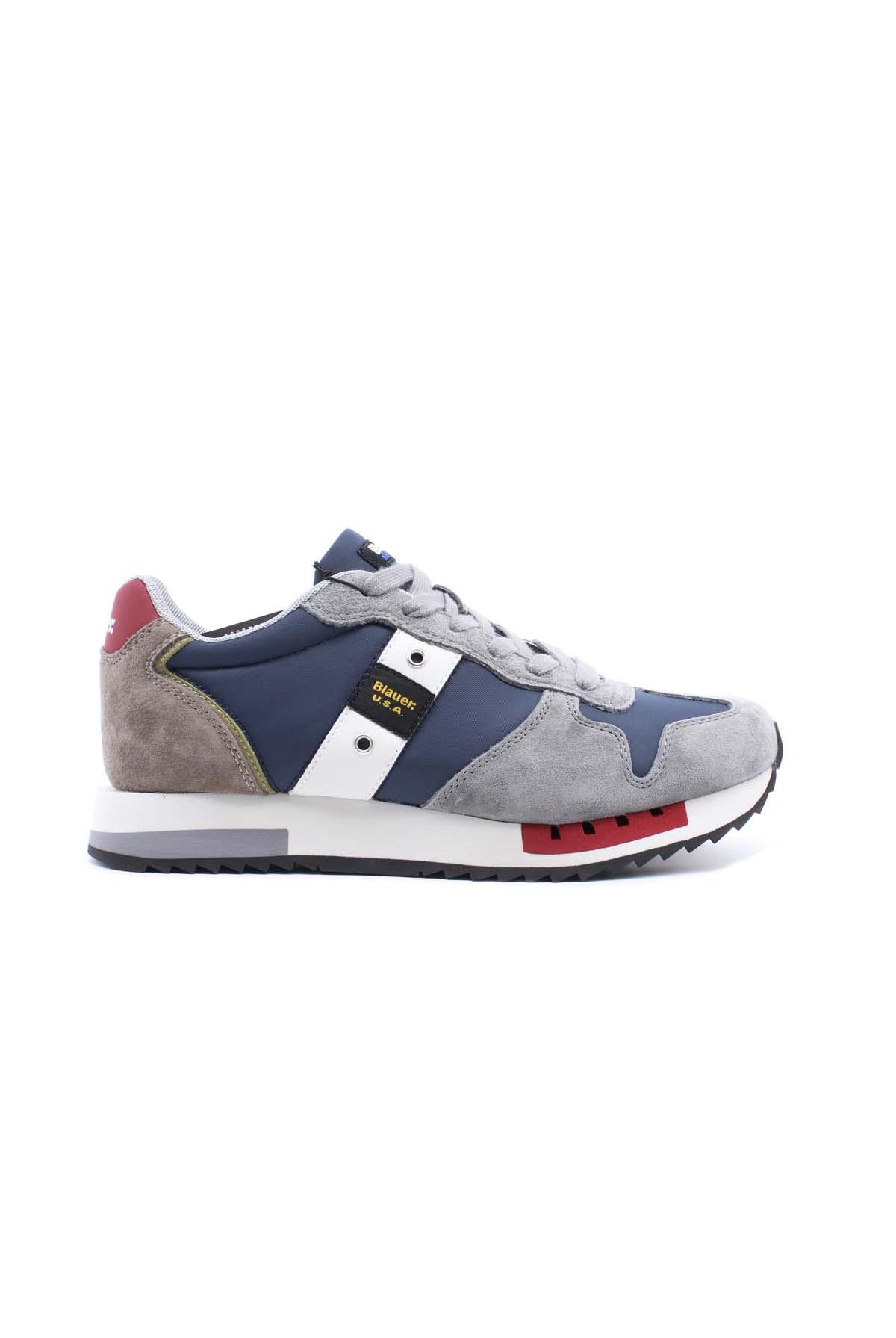 Sneaker Uomo con passante logato mesh e Cordura queens01