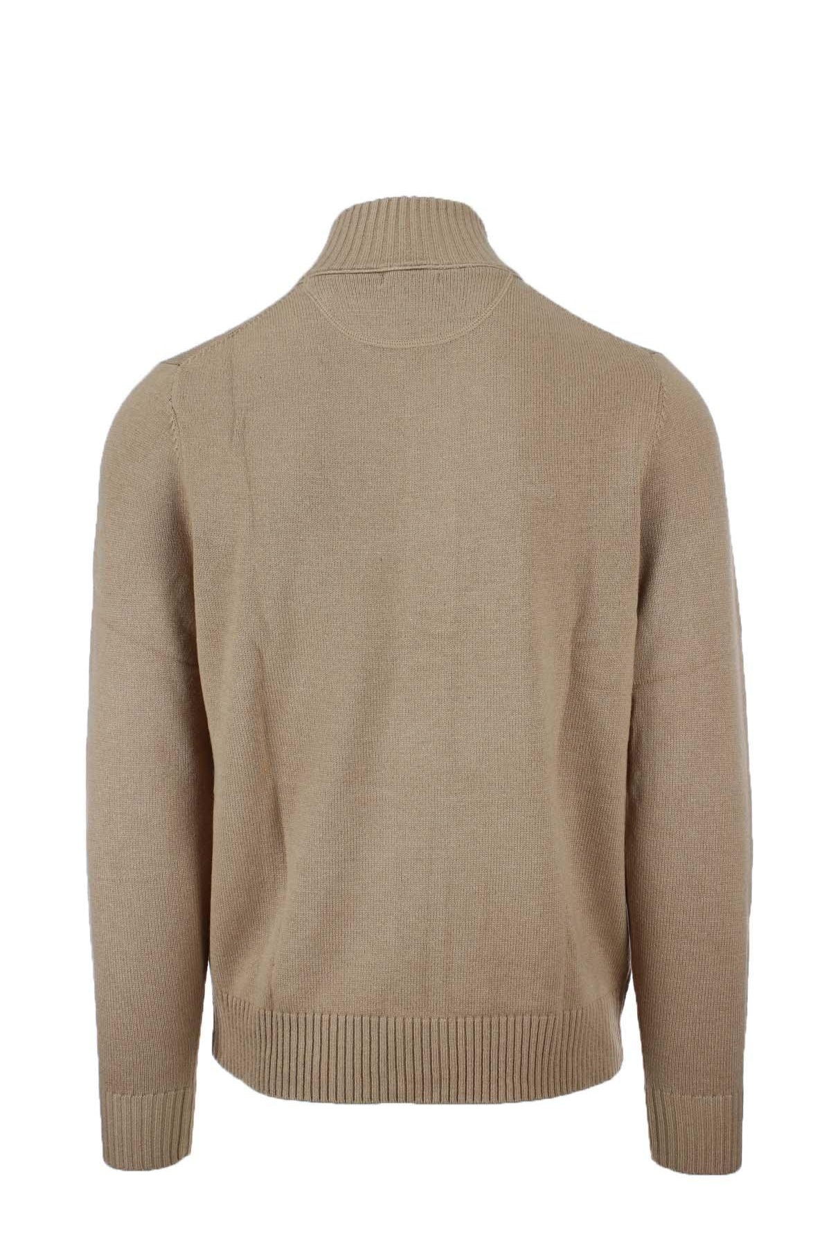 Maglia cardigan collo alto bottoni