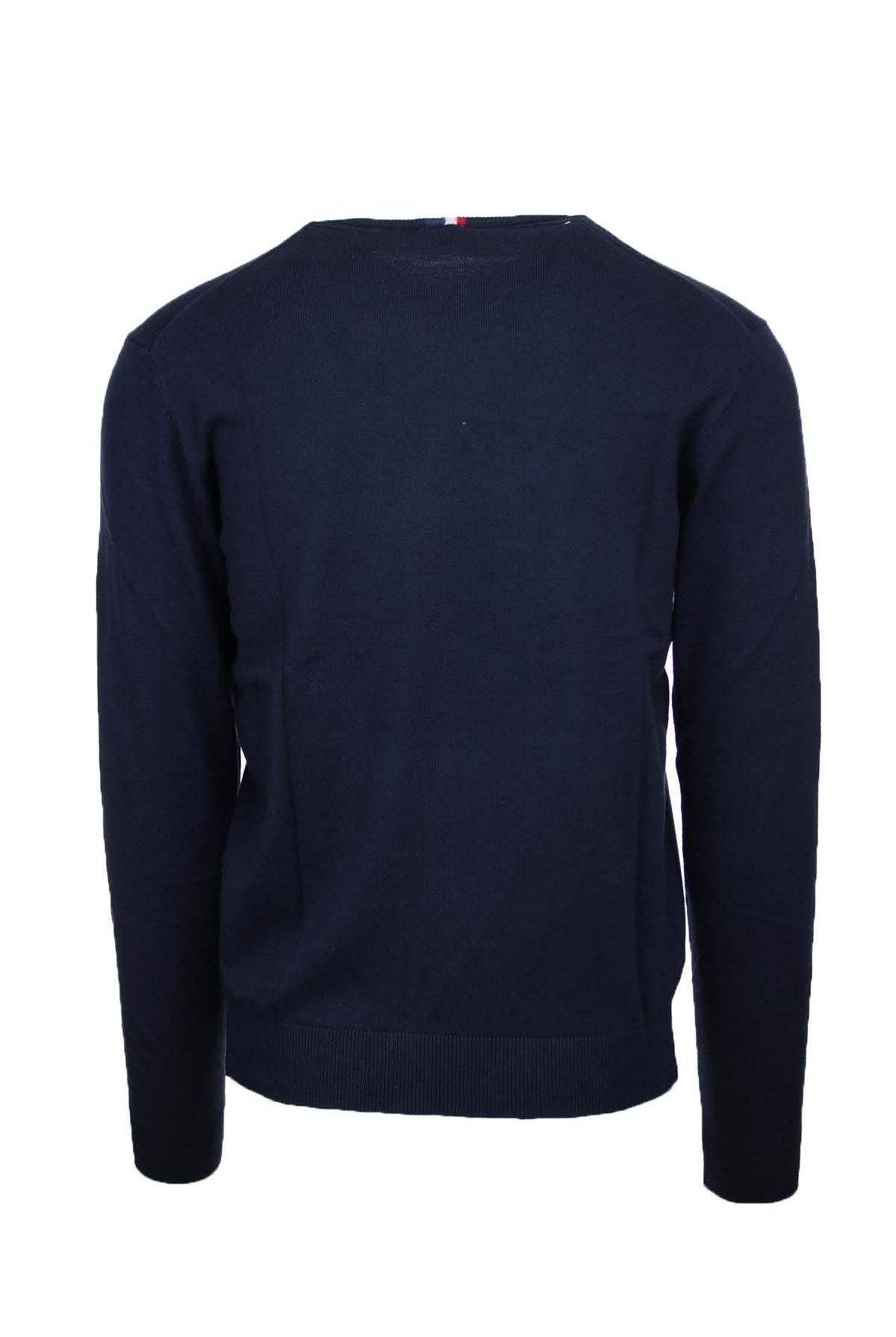 Maglia girocollo in lana cachemire con logo