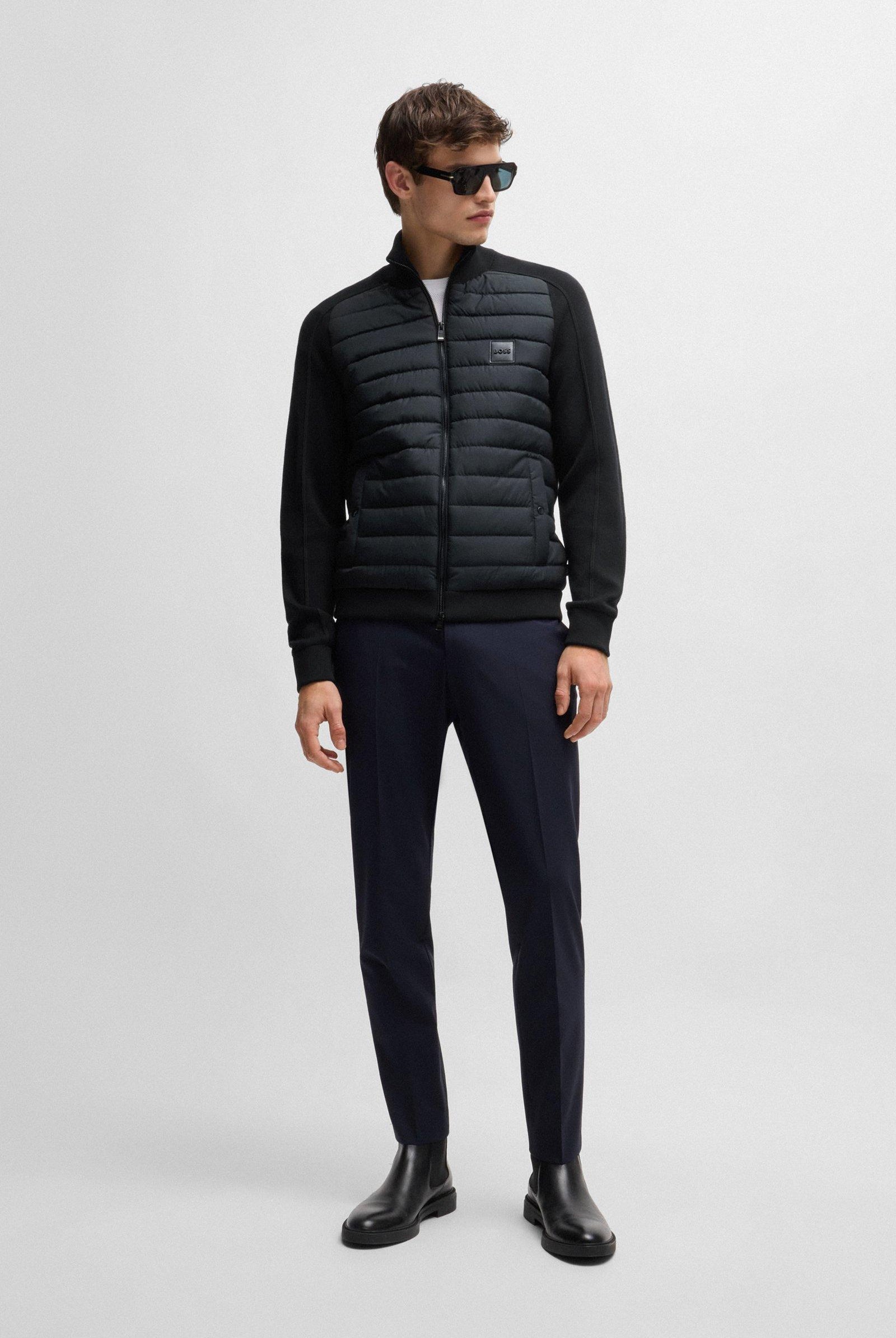 Giubbotto bitessuto con trapunta orizzontale