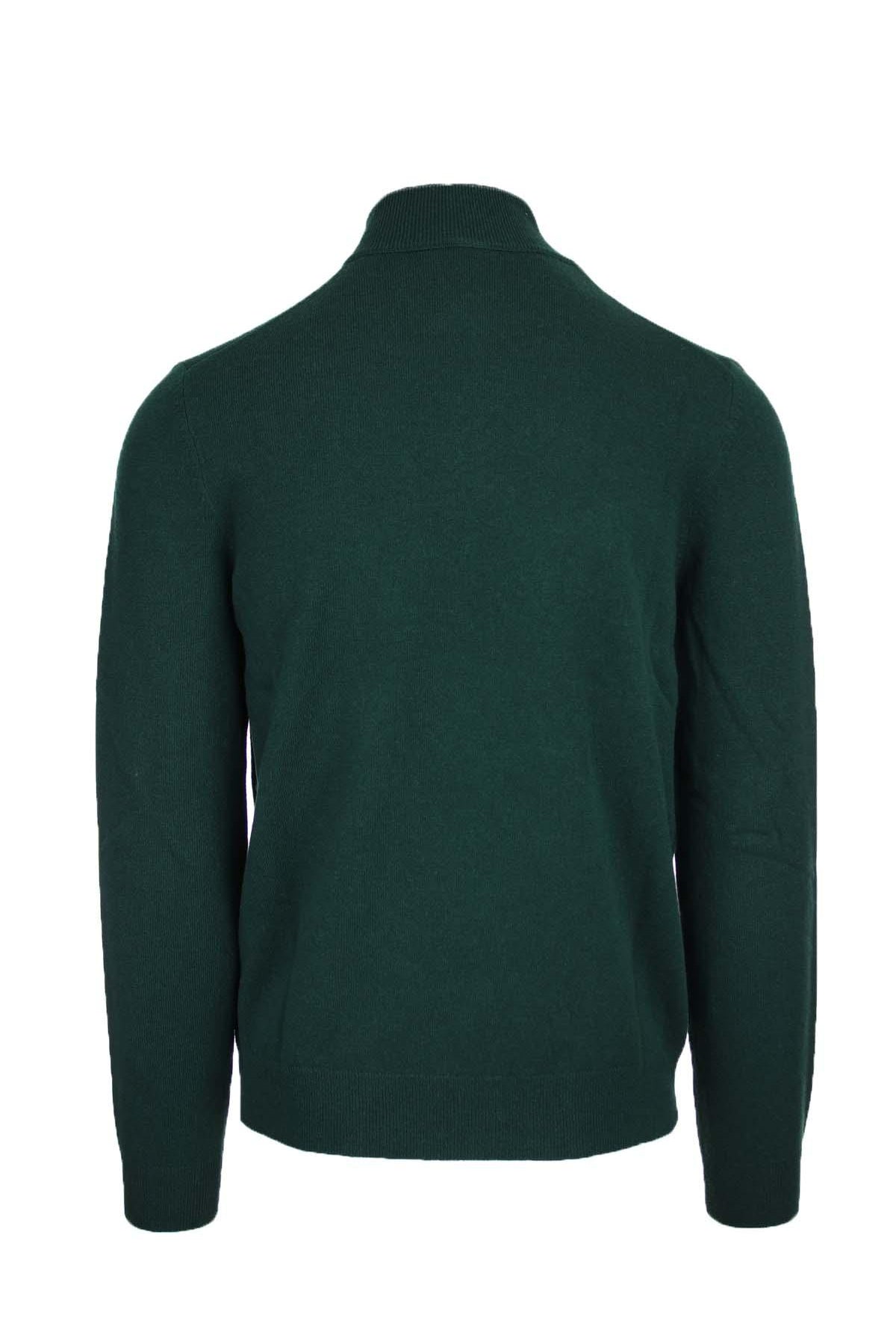 Maglia pullover lupo zip in lana.