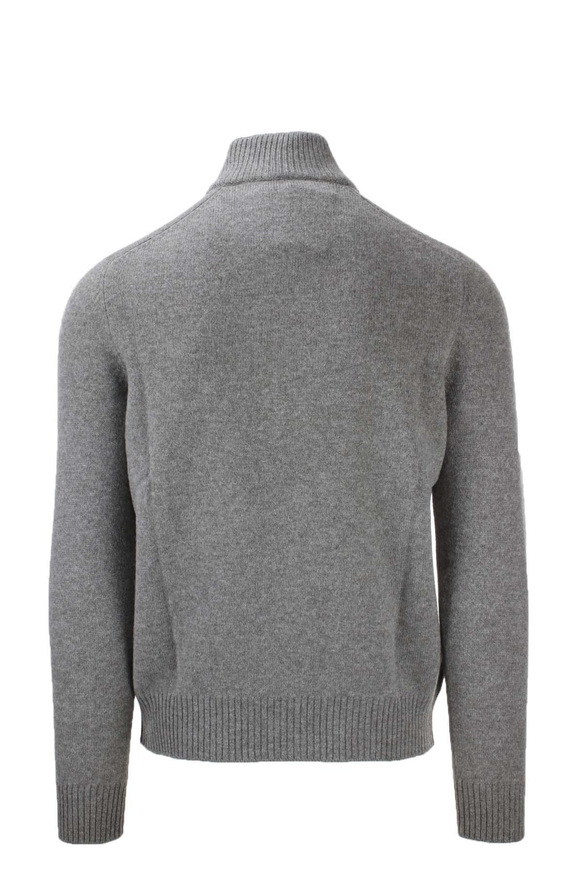 Maglia Lupo zip in lana