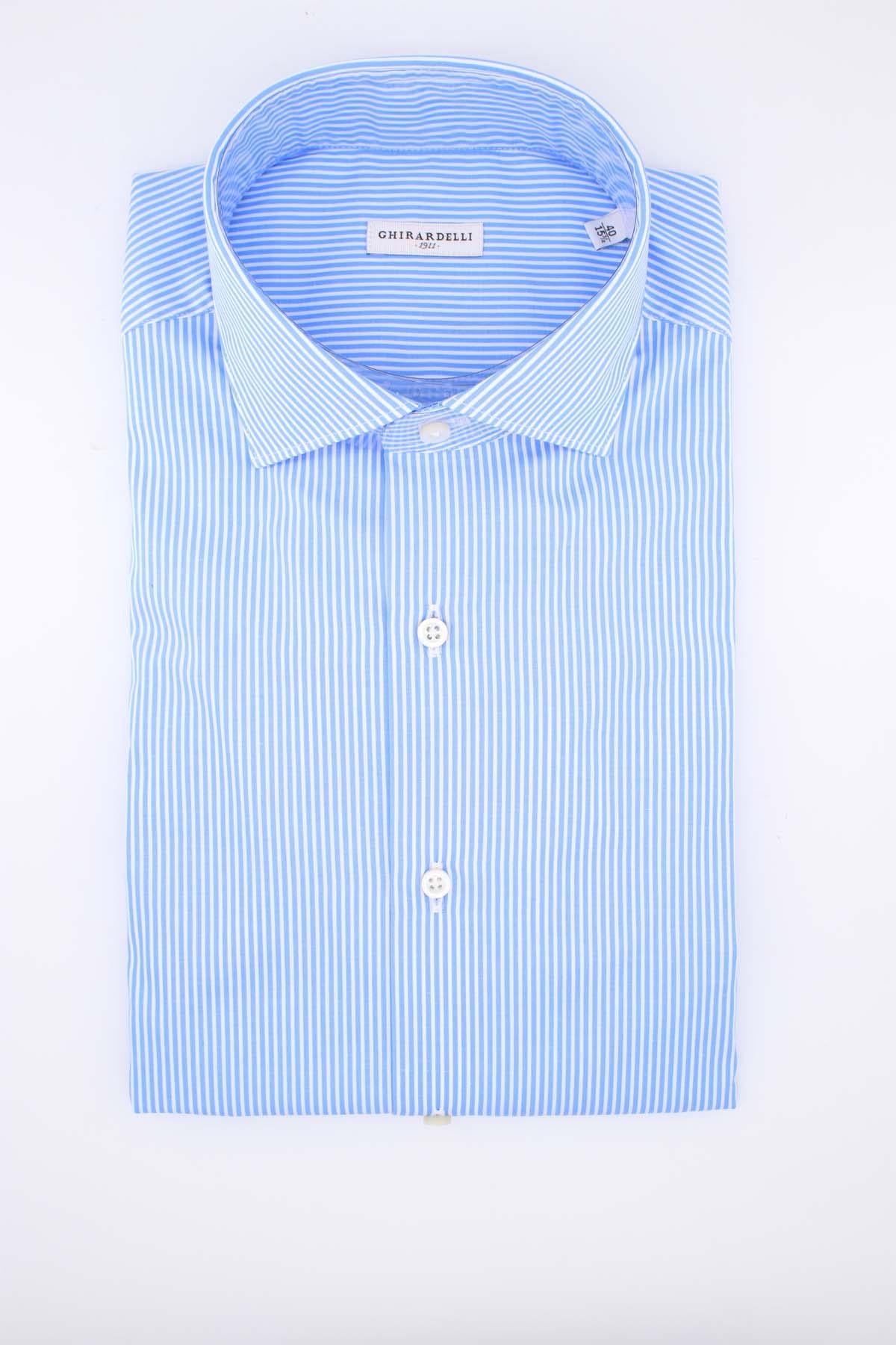 Camicia manica lunga in cotone righe