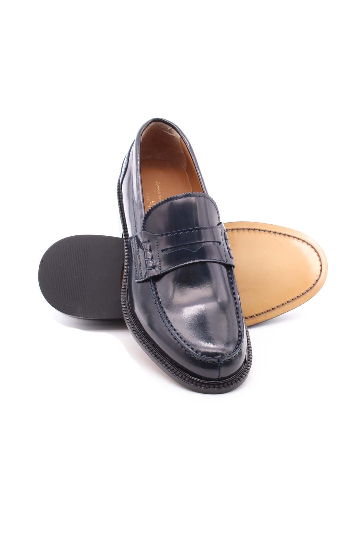 Mocassini College con suola in cuoio