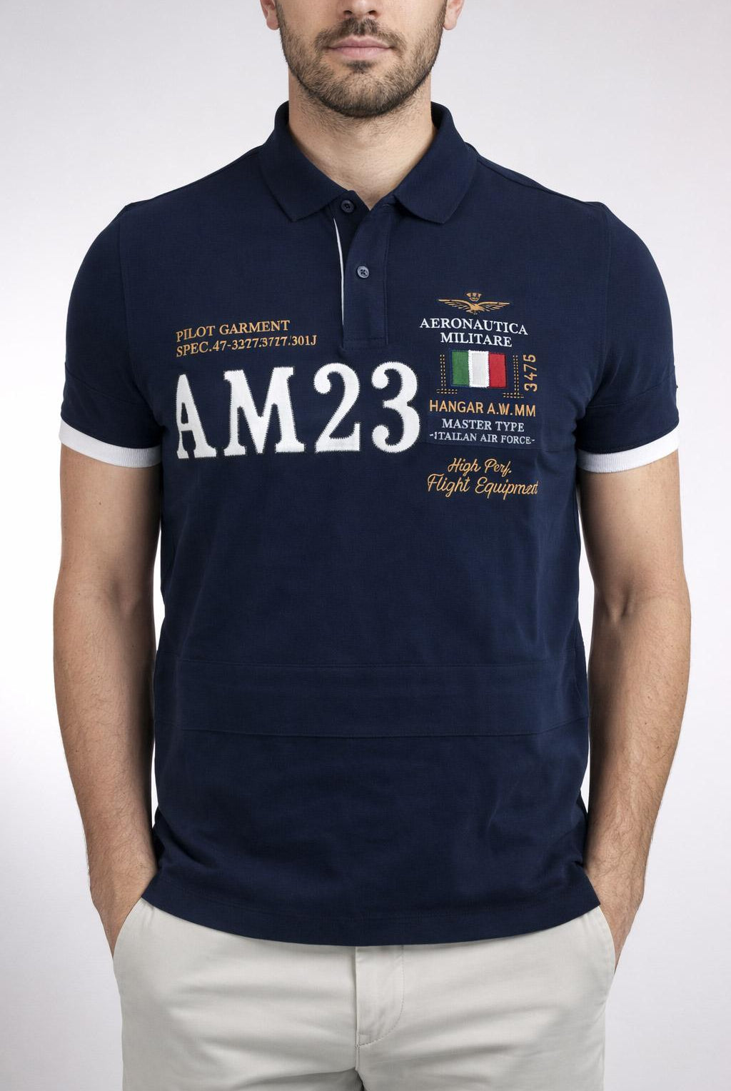 Polo Uomo Piquet Cotone Ricamo Frontale