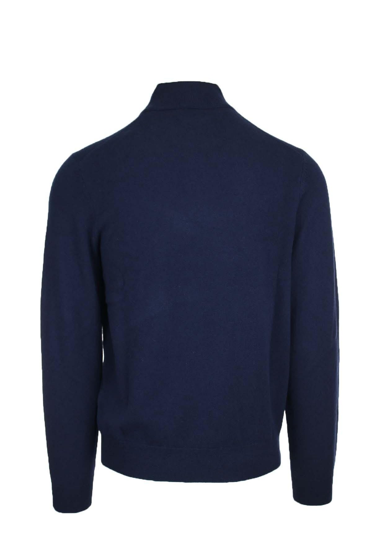 Maglia pullover lupo zip in lana.