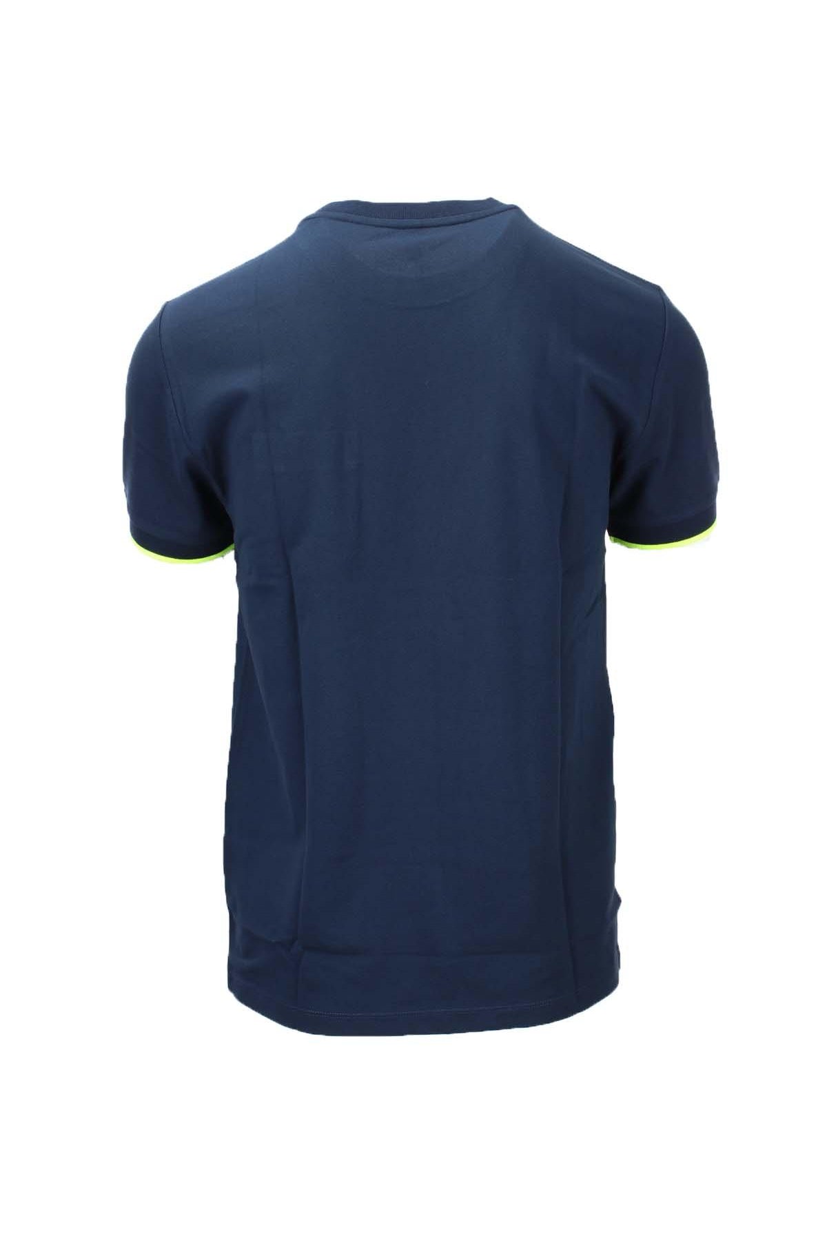 T-Shirt con taschino in cotone piquet dettagli fluo