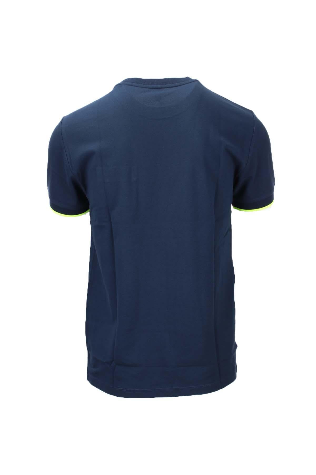 T-Shirt con taschino in cotone piquet dettagli fluo