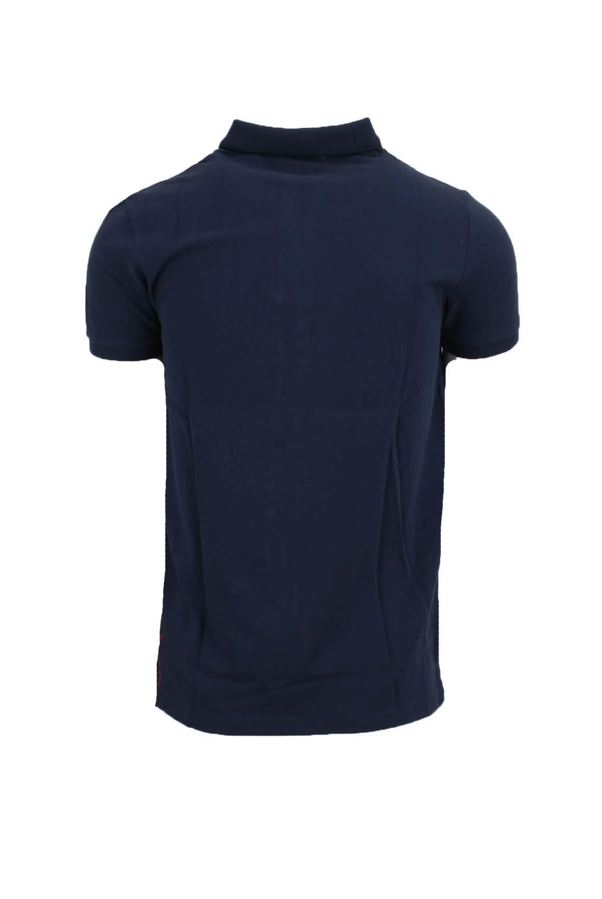 Polo mezza manica tinta unita con logo