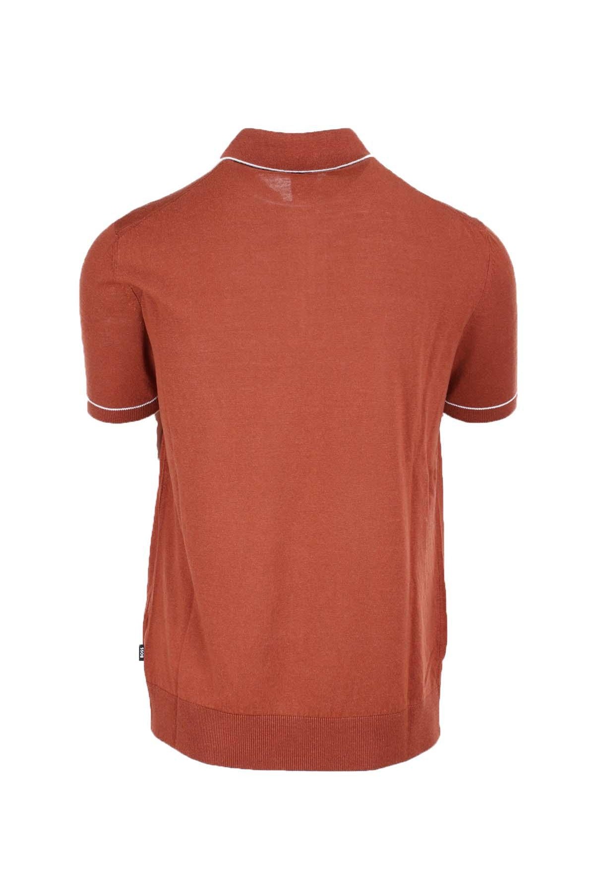 Polo zip mezza manica in filo
