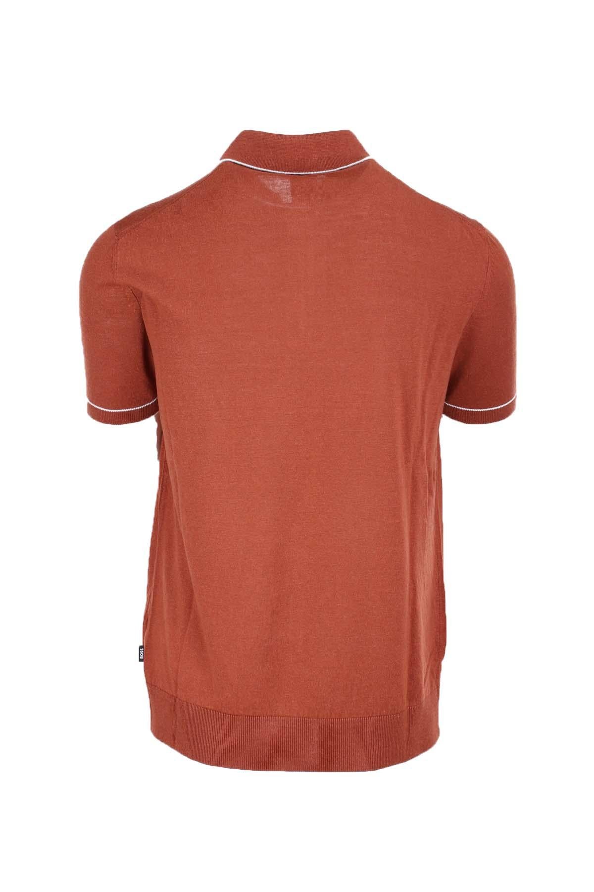 Polo zip mezza manica in filo
