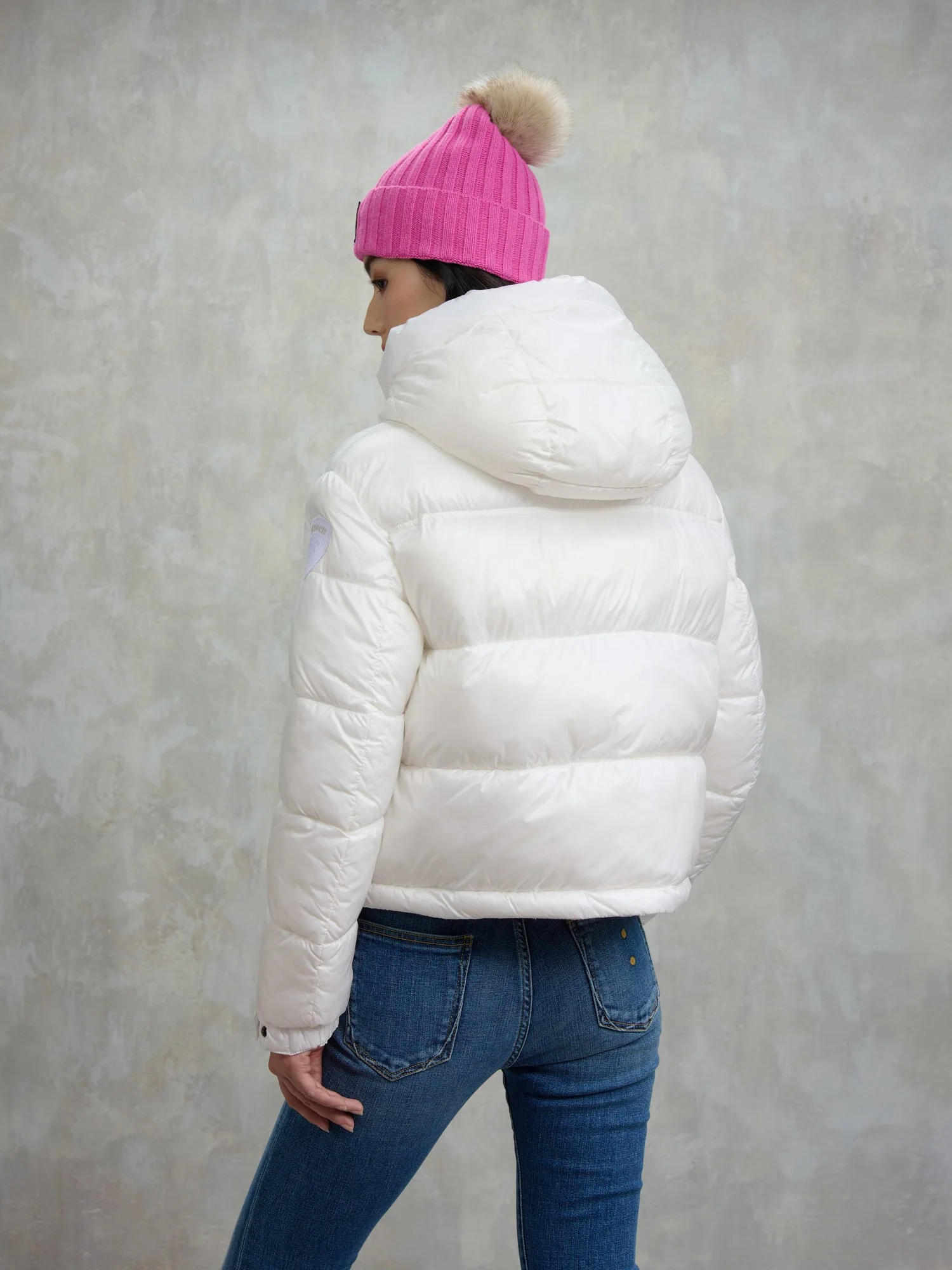 Giubbotto corto con cappuccio rimovibile GLORIA