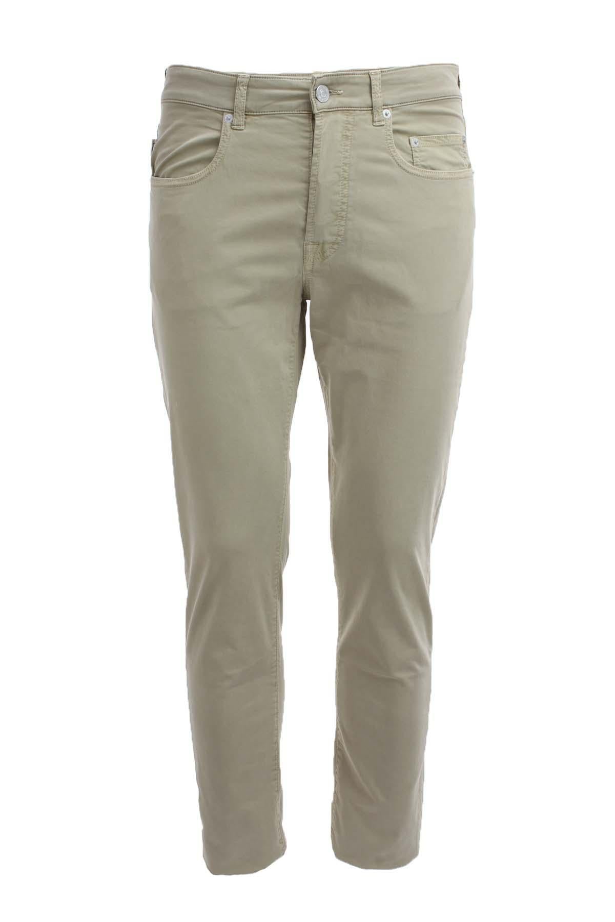 Pantalone in raso cotone 5 tasche