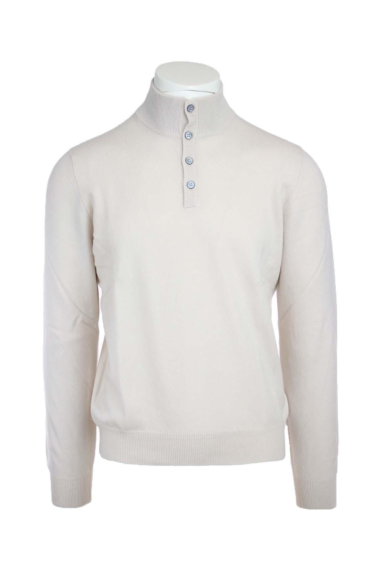 Maglia lupo con bottoni in lana e cachemire