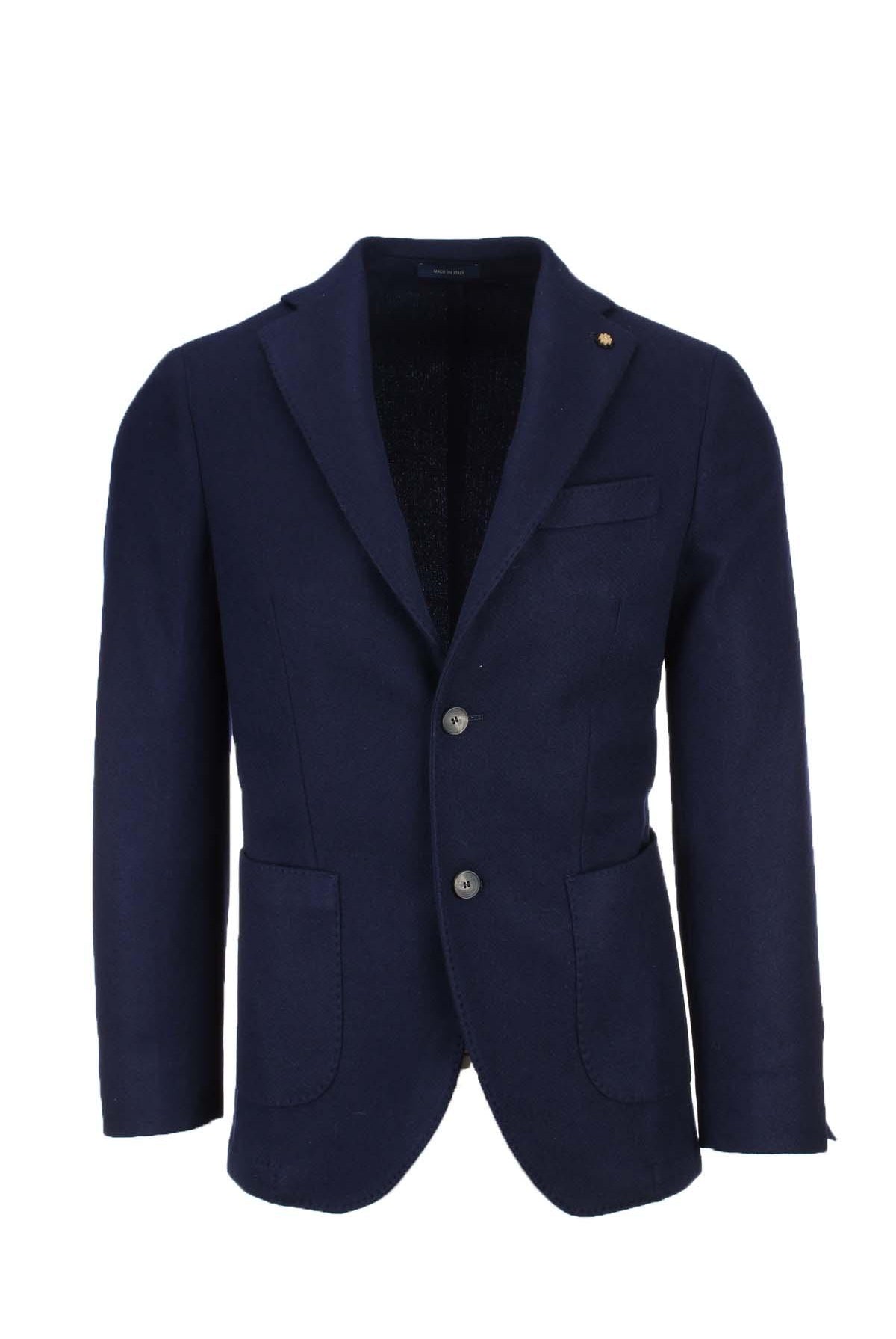 Giacca blazer monopetto in misto lana.