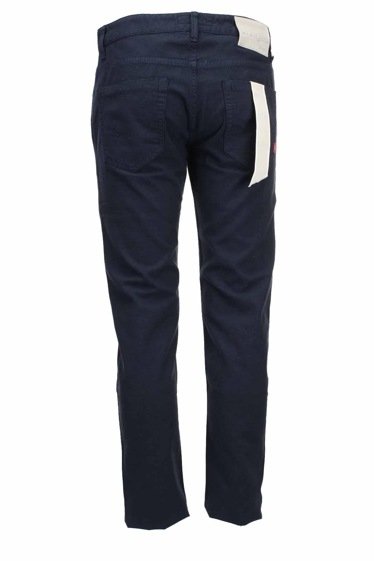 Pantalone 5 taschein cotone stretch operato